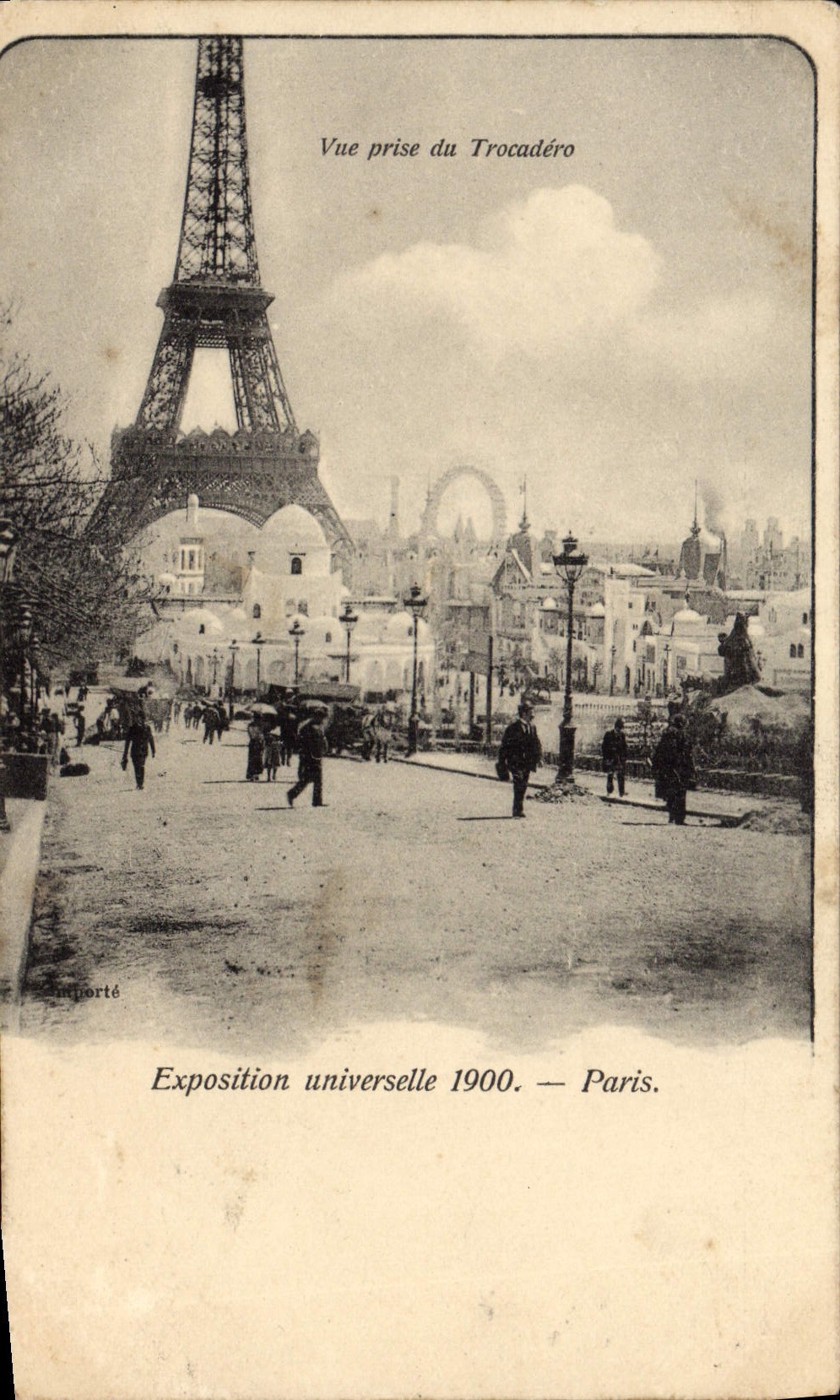 VINTAGE POSTCARD Paris Seen from of Trocadero World Fair 1900