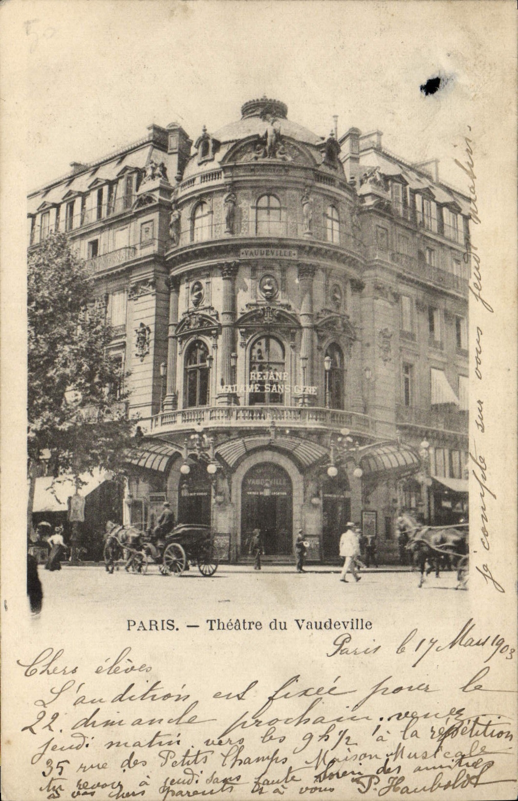 CPA Paris Theatre du Vaudeville