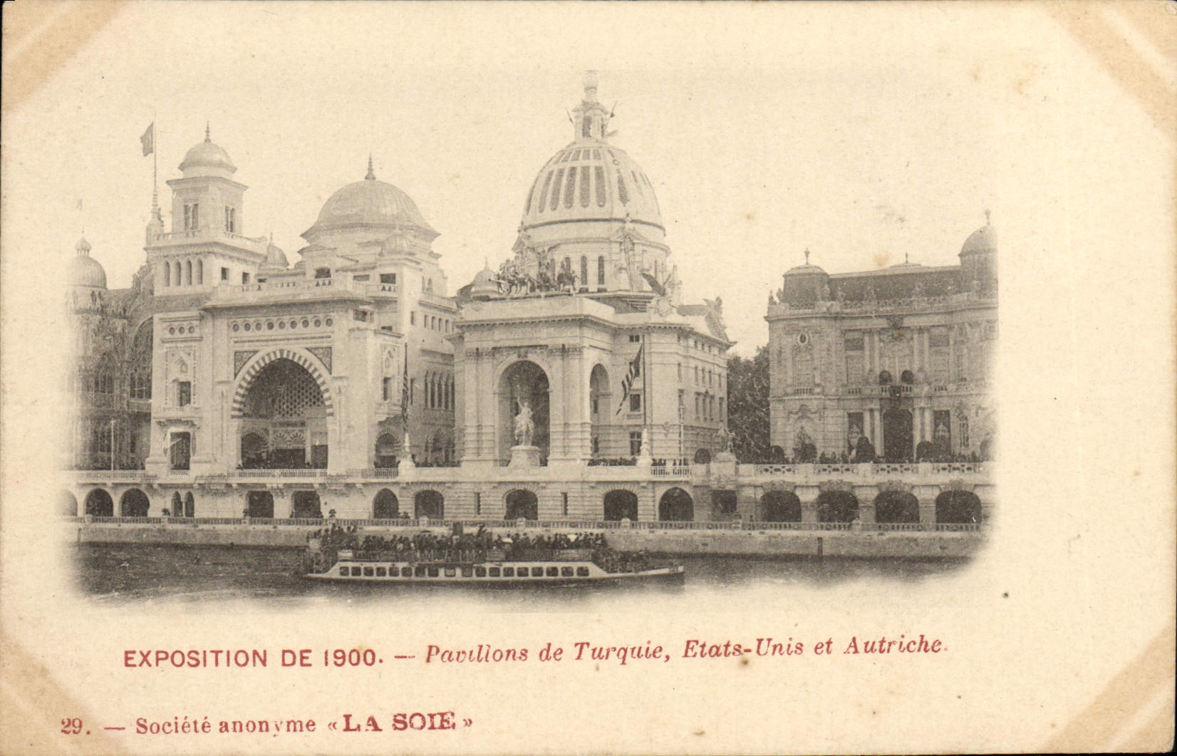 CPA Paris Exposition De 1900 Pavillons de Turquie Etats Unis et Autriche 