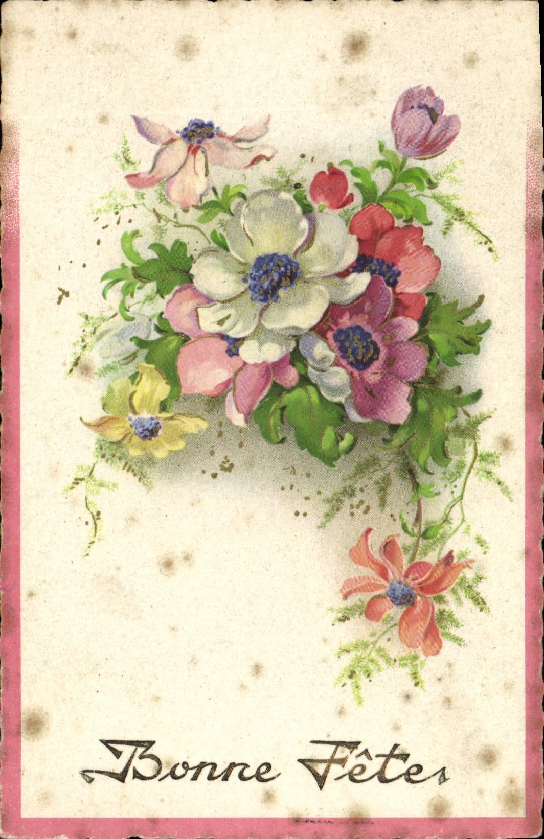 CPA Bonne Fete Fleurs 