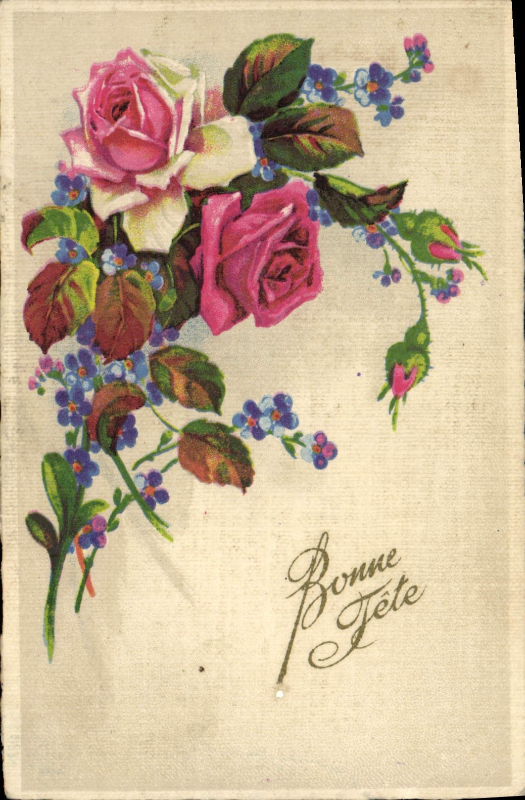 CPA Bonne Fete Fantaisie Fleurs