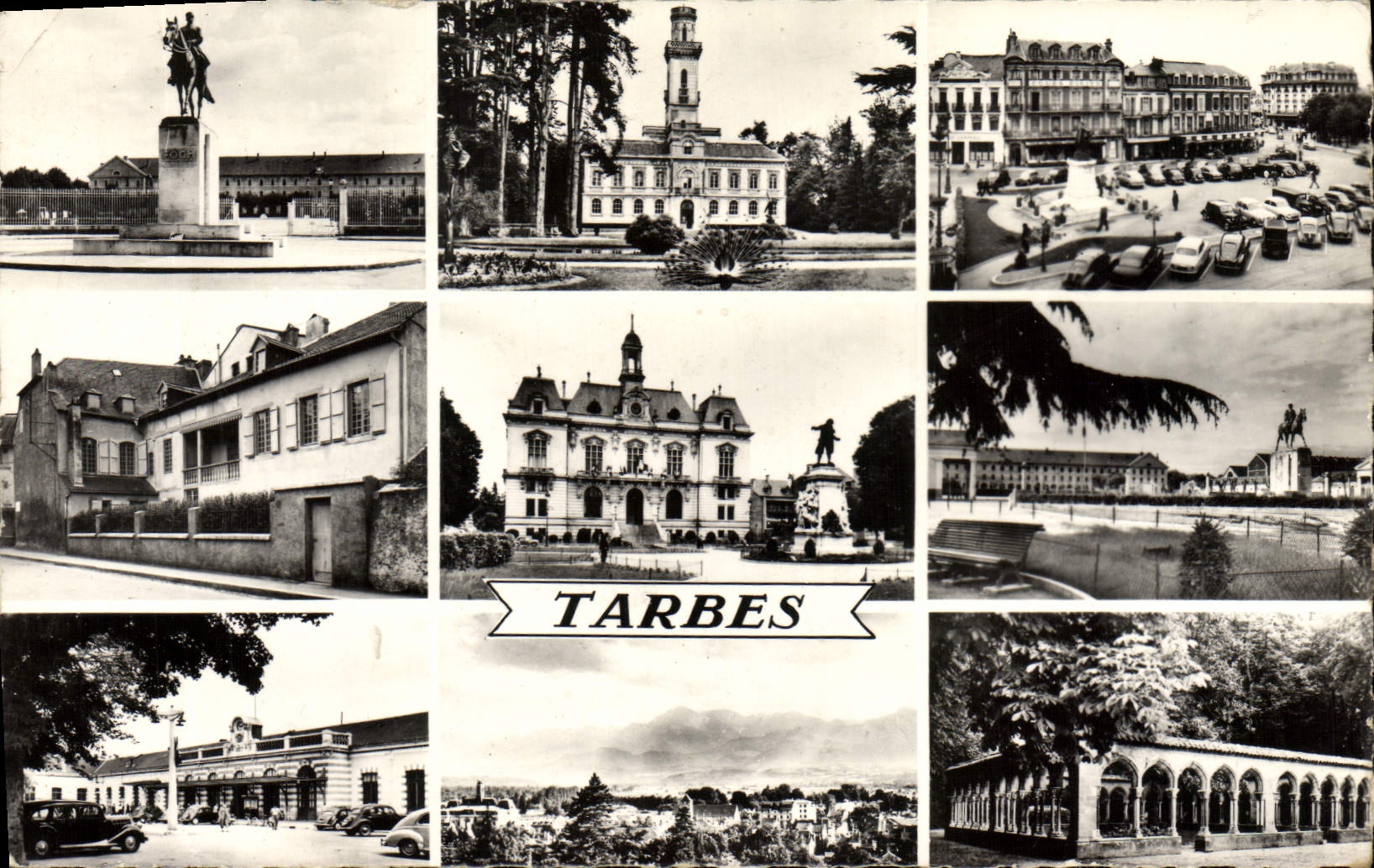 CPM Tarbes Statue de Marechal Foch Le Museum Place de Verdun