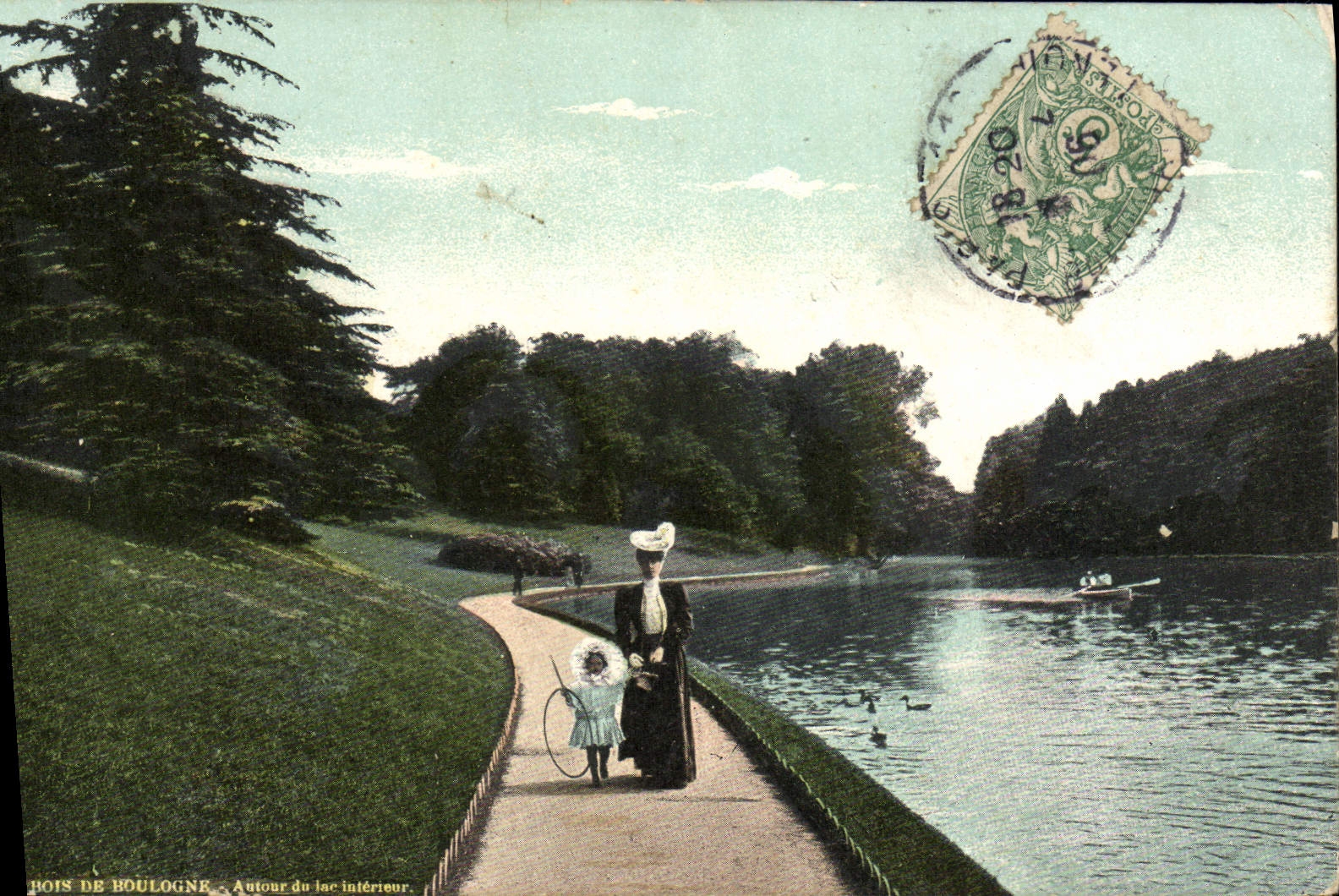 CPA Paris Bois de Boulogne Autour du lac interieure