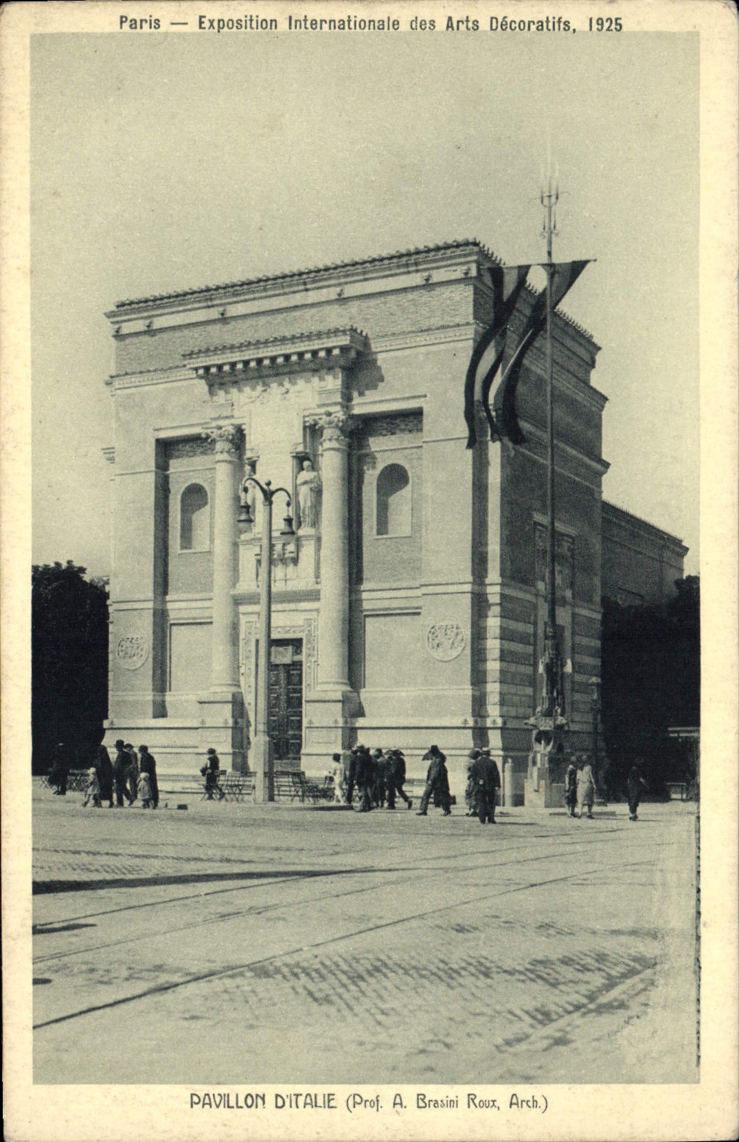 Casa de París de la POSTAL de la VENDIMIA de la exposición internacional de Italia de los artes decorativos 1925
