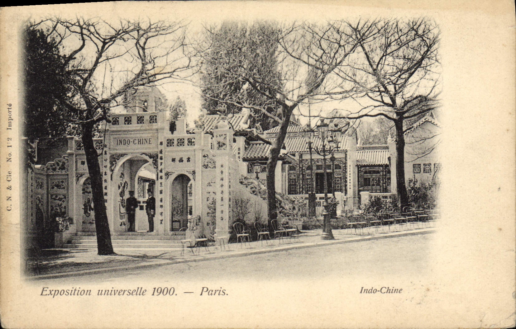 Feria de París de la POSTAL de la VENDIMIA de los artes decorativos Indochina 1900