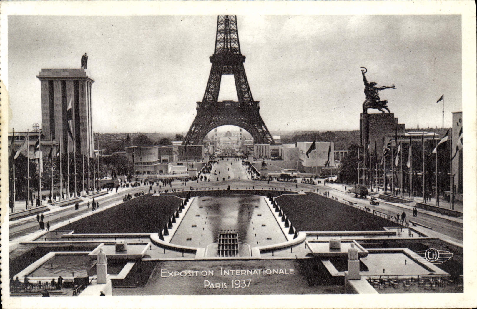 CPA Paris Vue D'Ensemble Prise Du Trocadero Tour Eiffel
