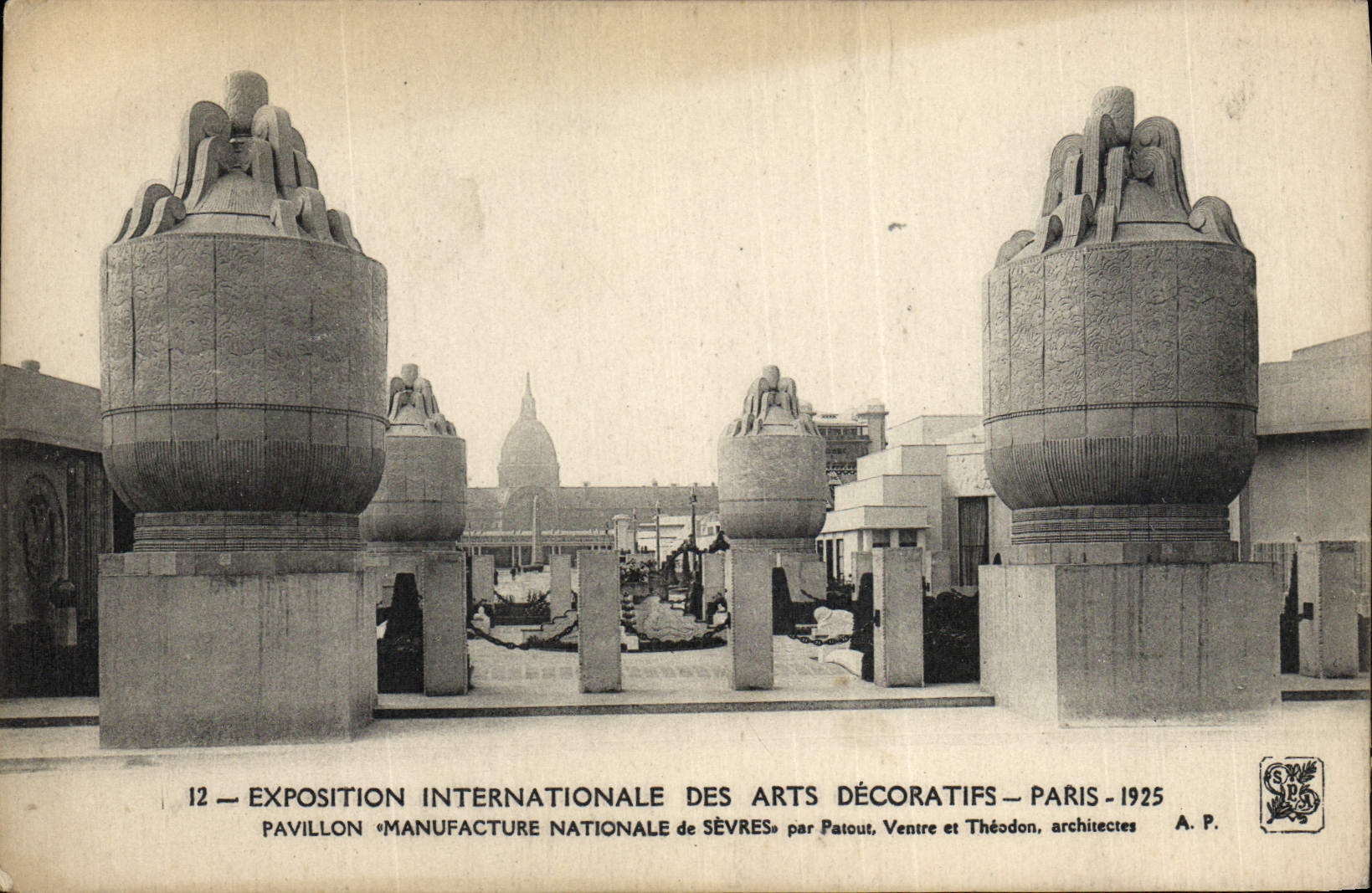 Exposición internacional de París de la POSTAL de la VENDIMIA de la casa decorativa de los artes 1925 separada