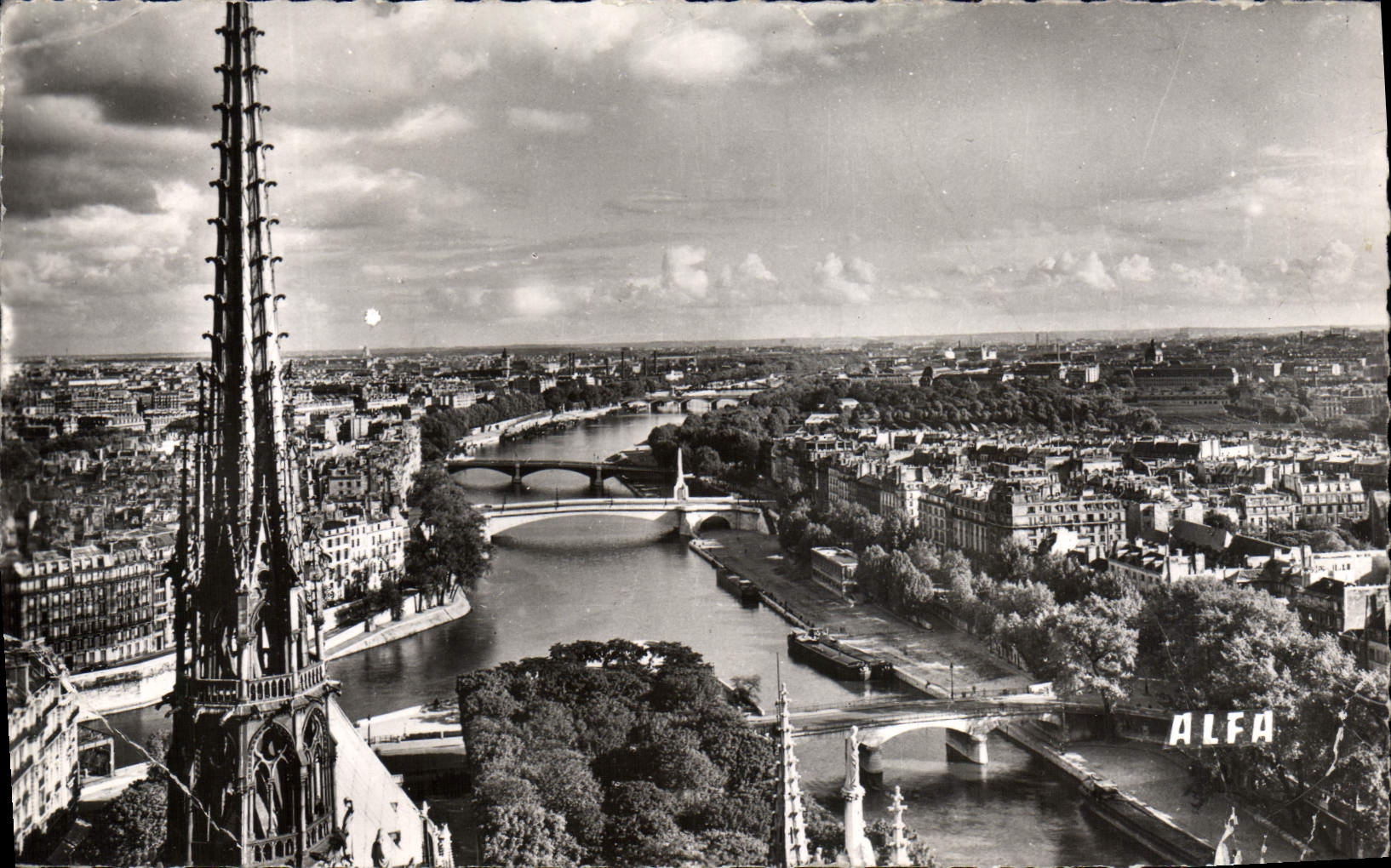 MODERN CARD Paris Seen Of in High Panorama On the Seine