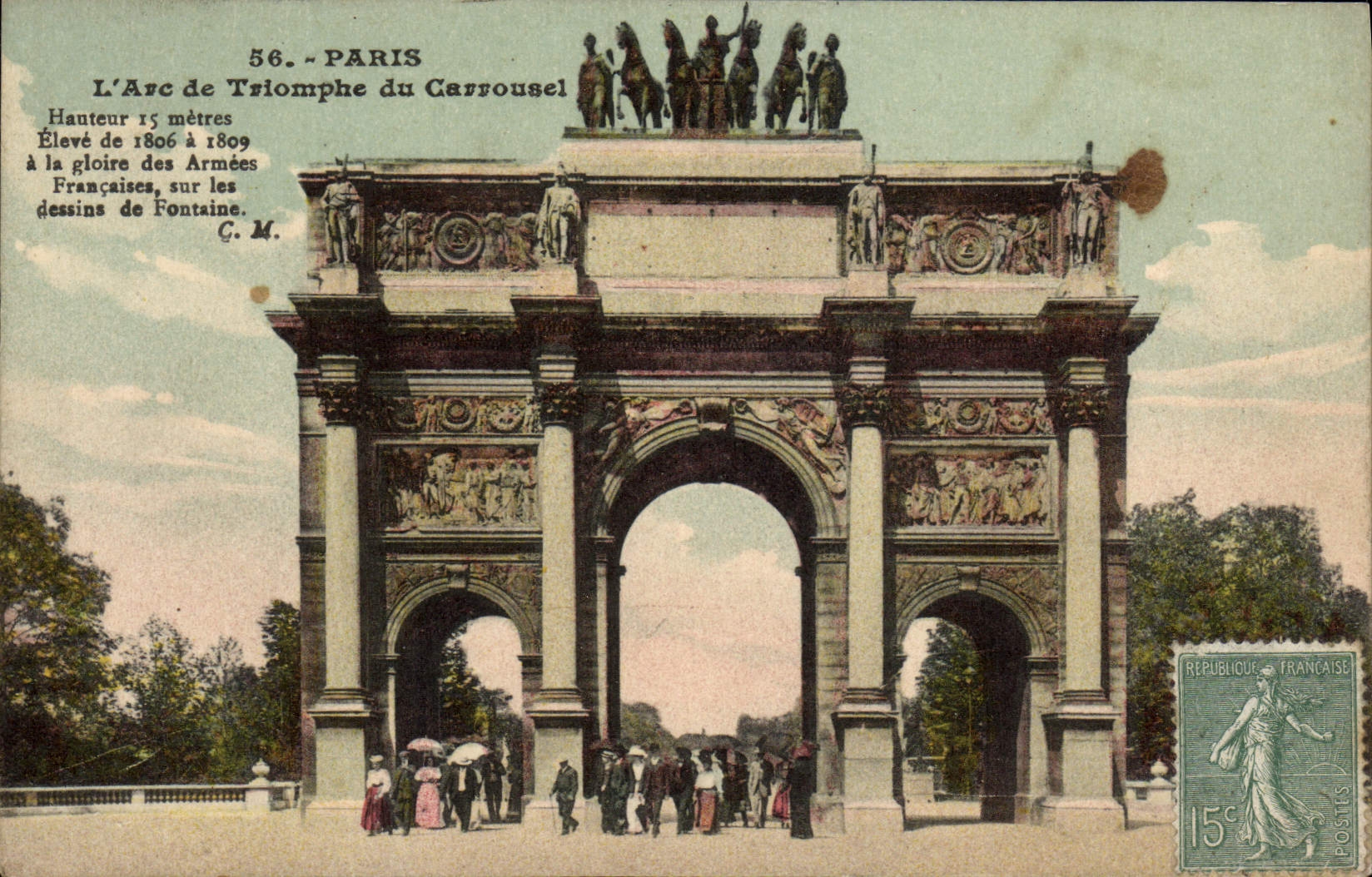 CPA Paris L'Arc de Triomphe du Carrousel