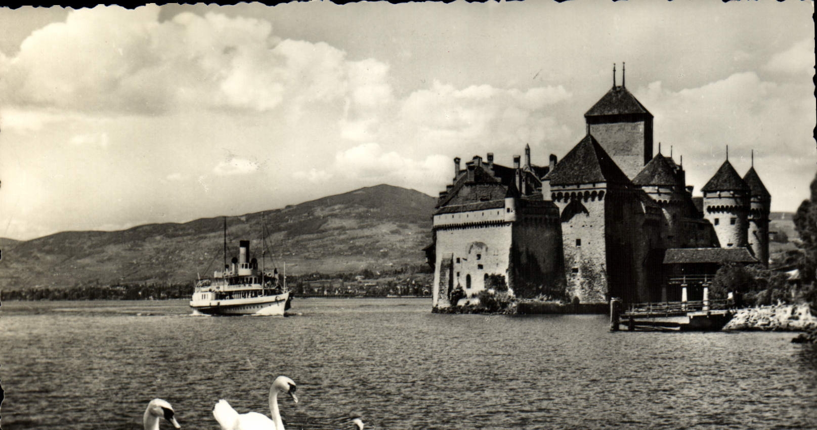 CPM Annecy Bateau Cygnes