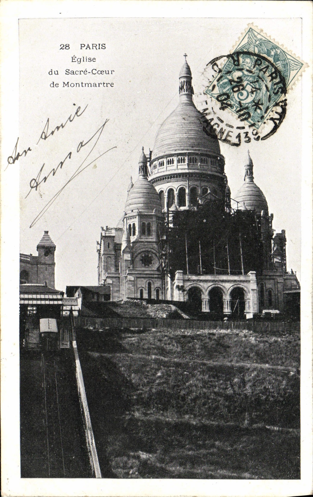 VINTAGE POSTCARD Paris Church Of the Sacring Heart of Montmartre