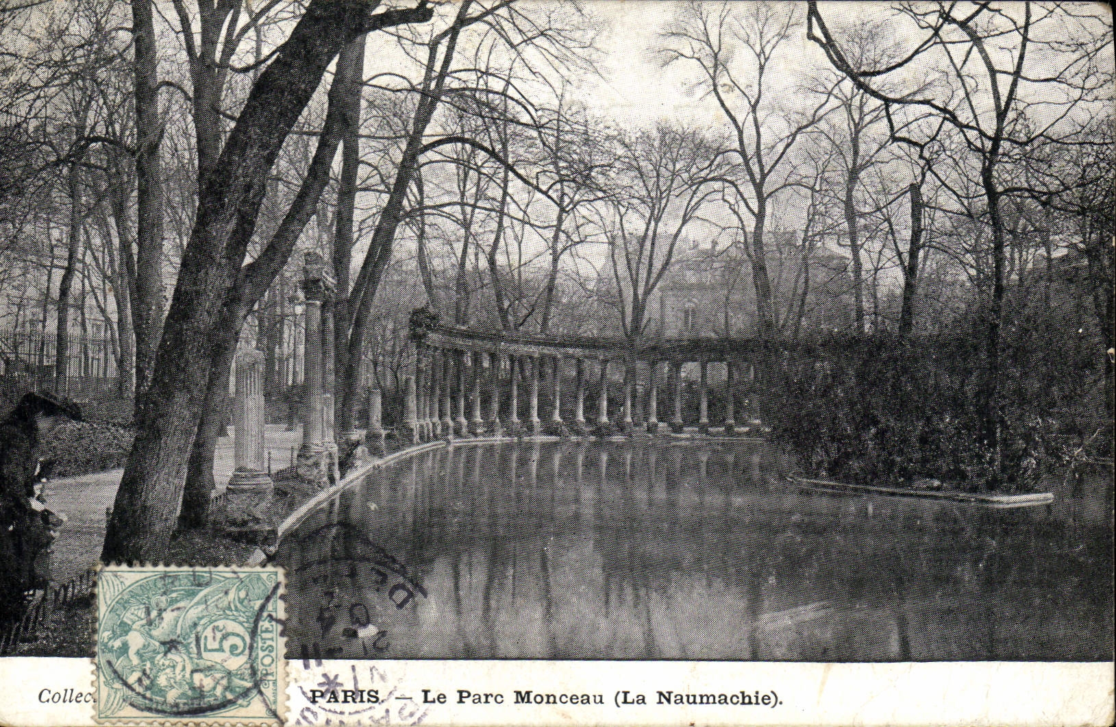VINTAGE POSTCARD Paris the Park Heap Naumachie