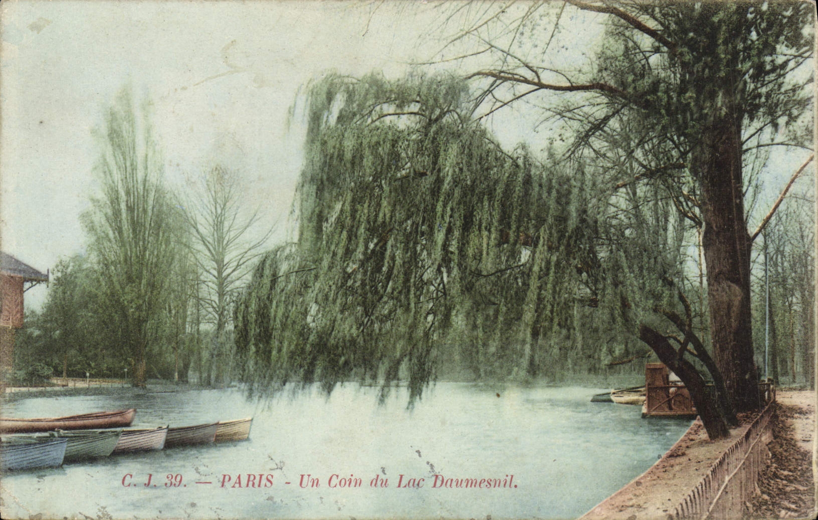 POSTAL París de la VENDIMIA una esquina del lago Daumesnil