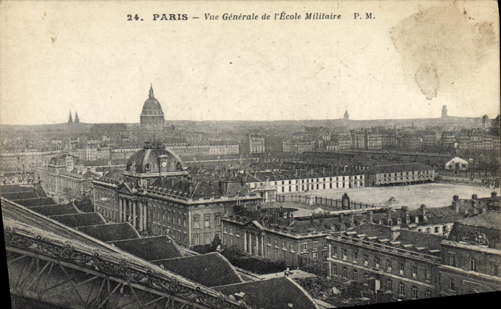 VINTAGE POSTCARD Paris View of the Military academy