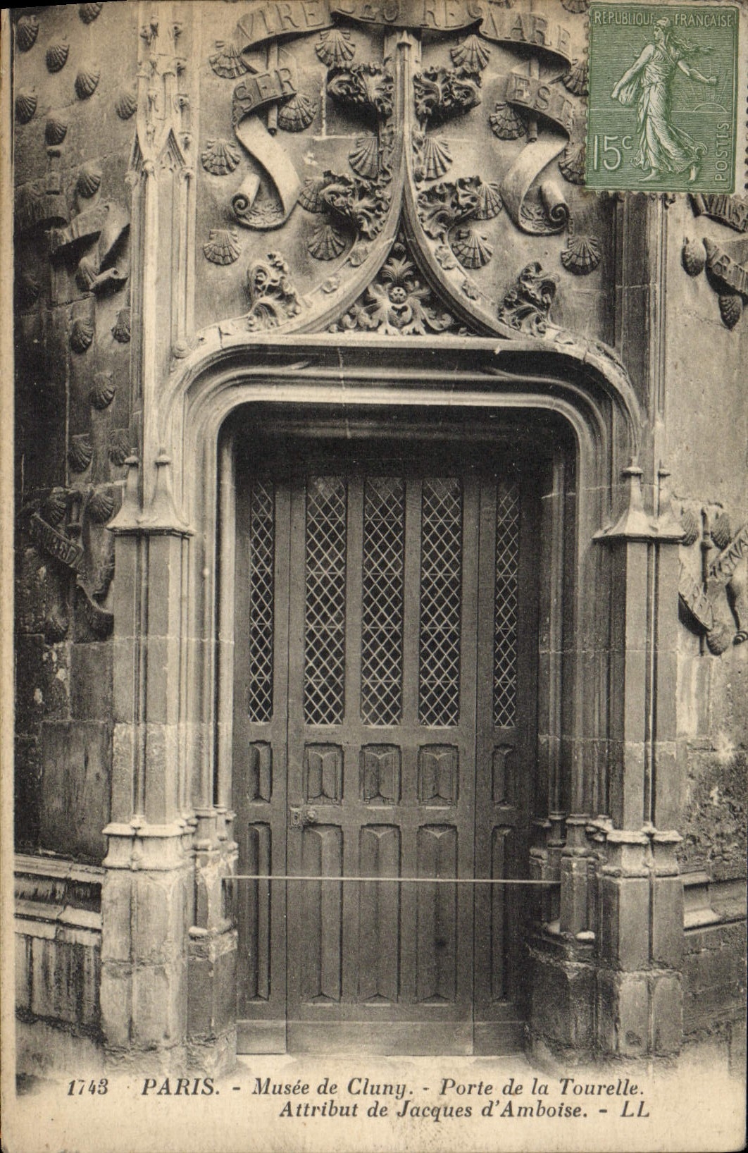 La POSTAL París Musee de la VENDIMIA de Cluny lleva la cualidad de la torrecilla del d Amboise de Jacques