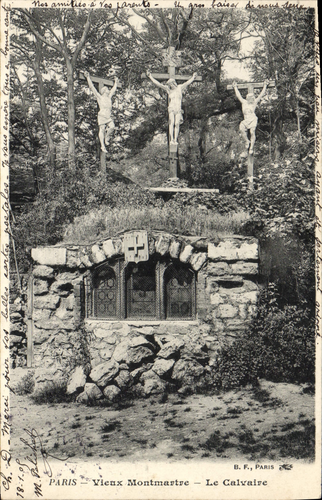 VINTAGE POSTCARD Paris Old Montmartre the Martyrdom