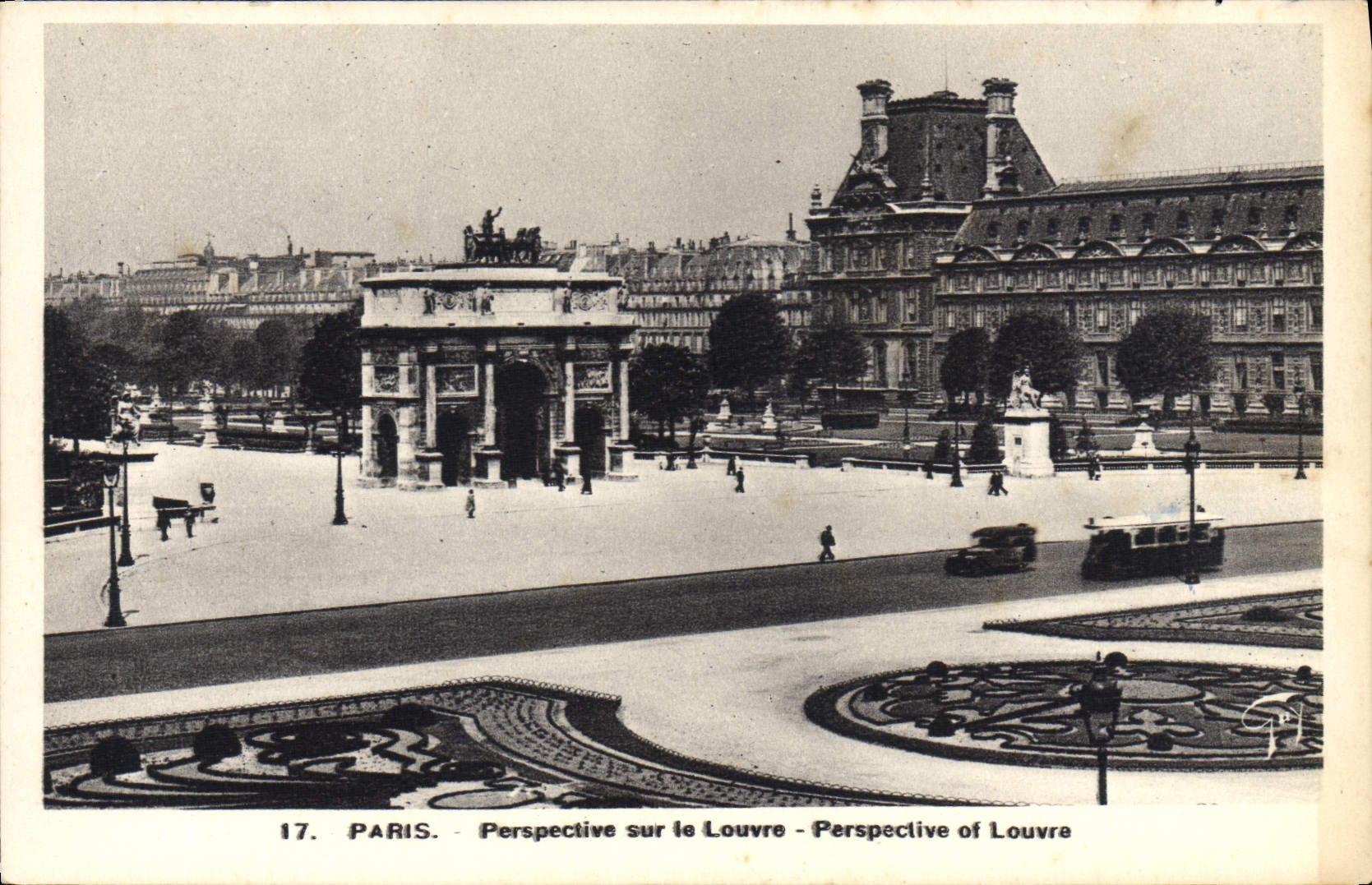 CPA Paris Perspective sur le Louvre 