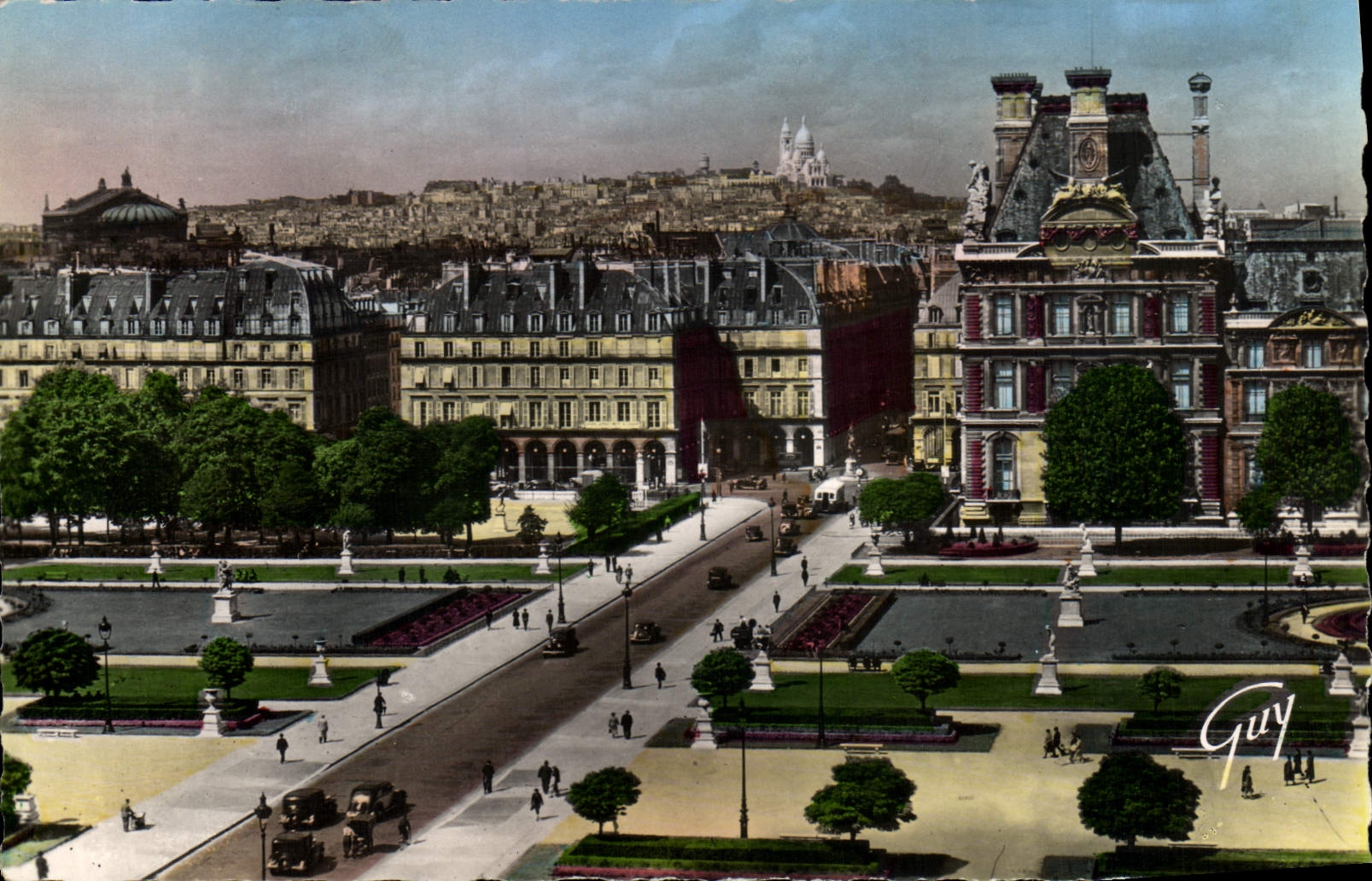 CPM Paris et ses Merveilles La Butte Montmartre vue du Palais du Louvre 