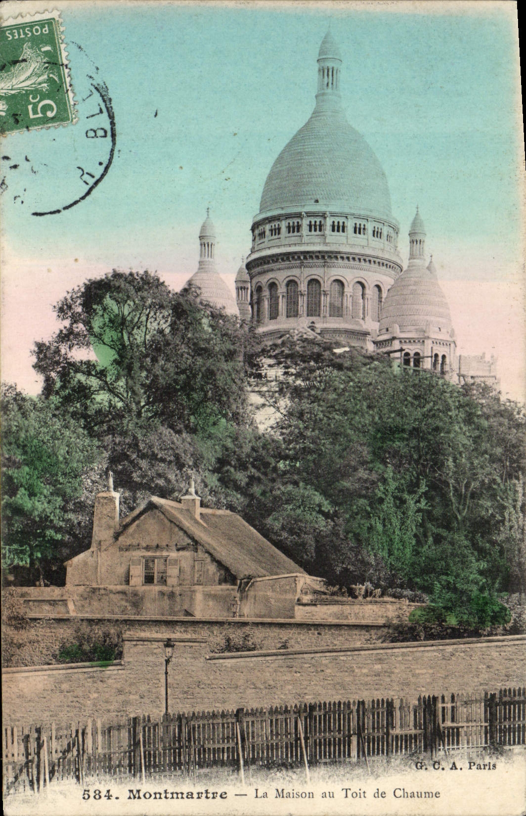 CPA Montmartre La Maison au toit de chaume 