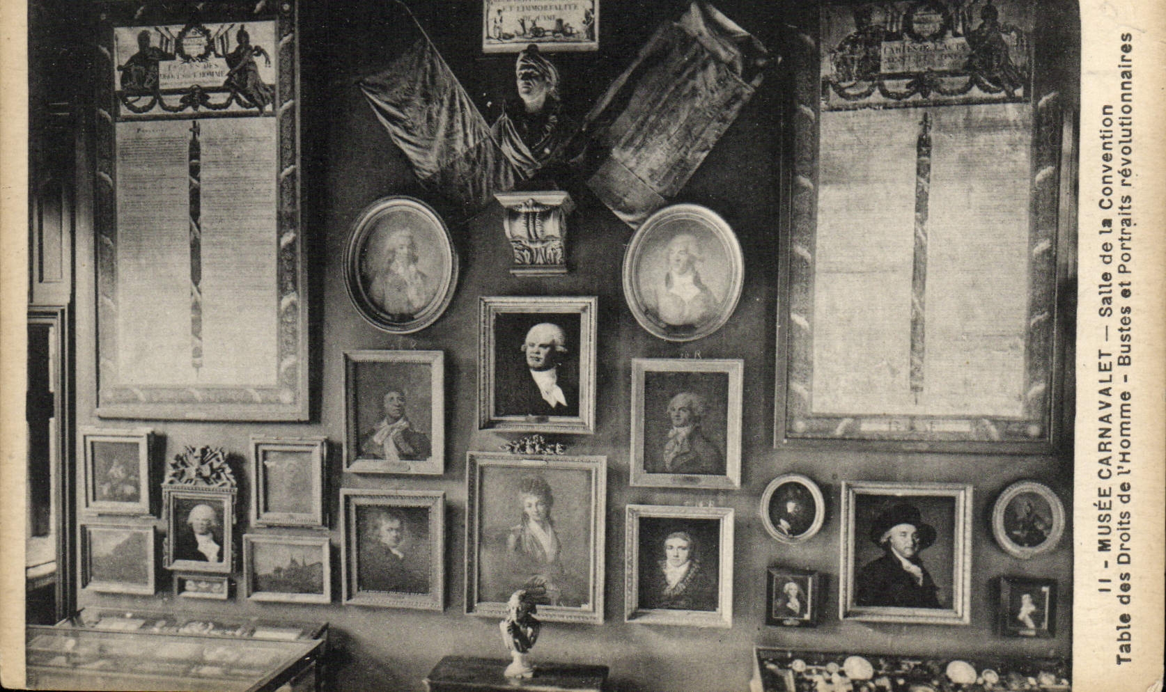 POSTAL Musee Carnavalet Salle de la VENDIMIA de las cuentas de la convención de los bustos revolucionarios y de los retratos de los derechos humanos