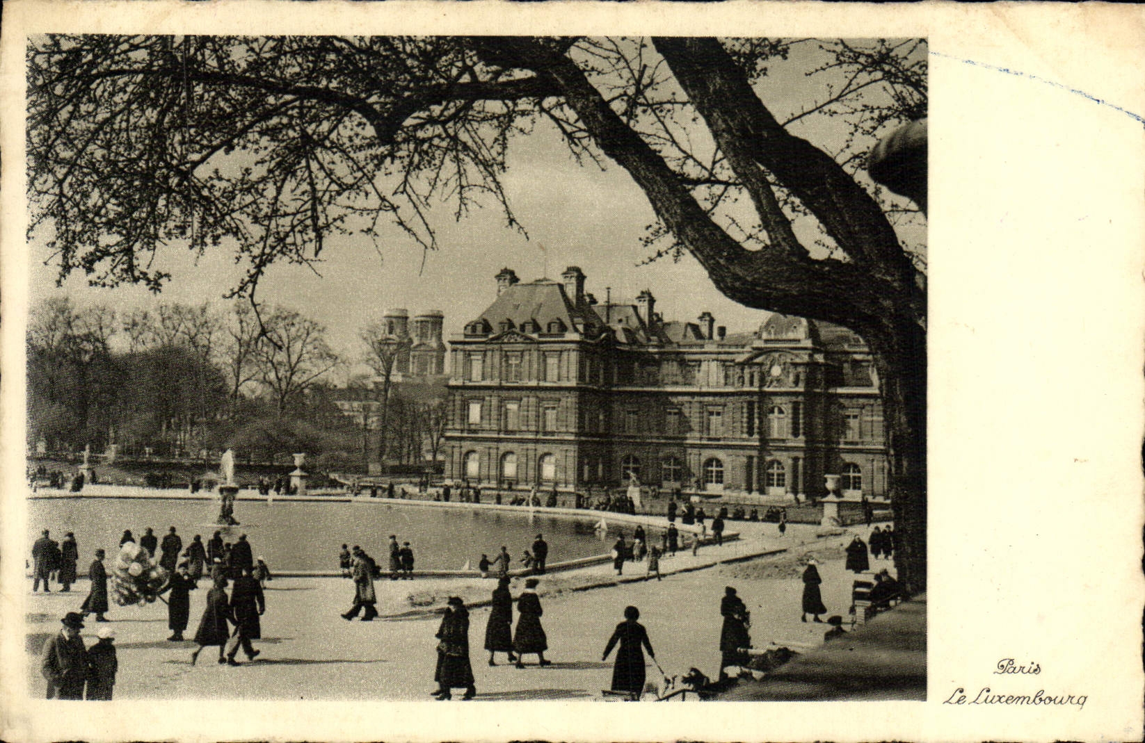 VINTAGE POSTCARD Paris Luxembourg