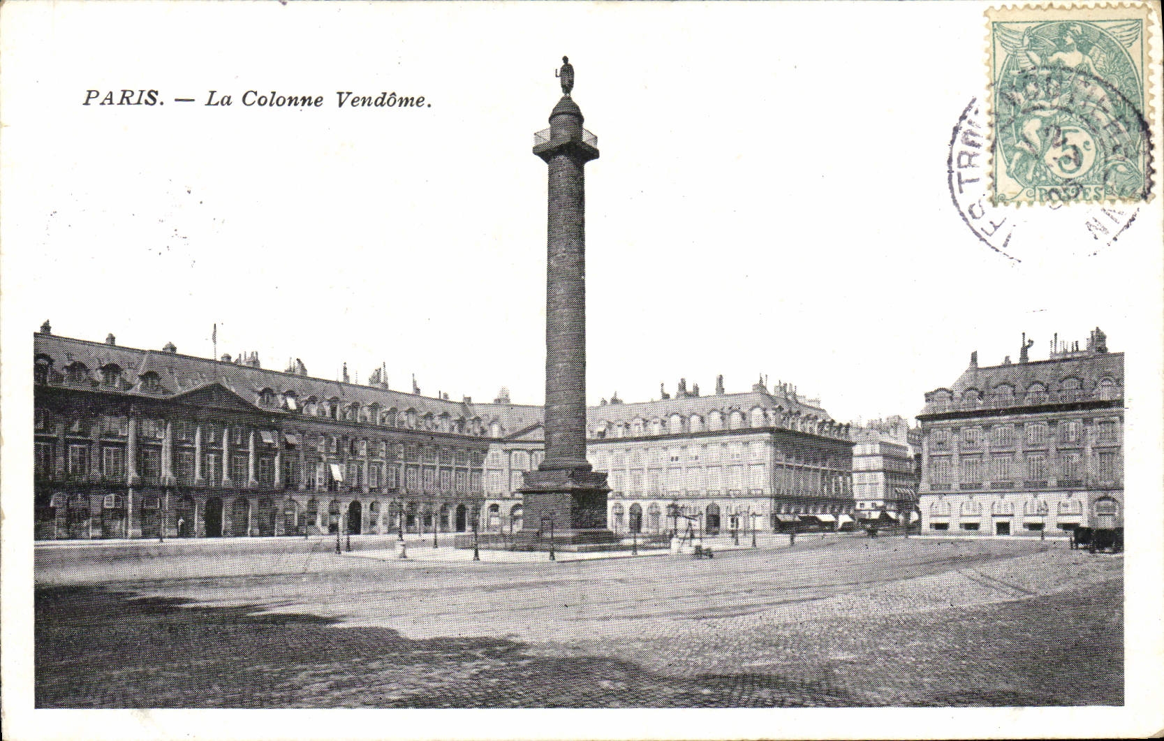 POSTAL París la Concorde Vendome de la VENDIMIA