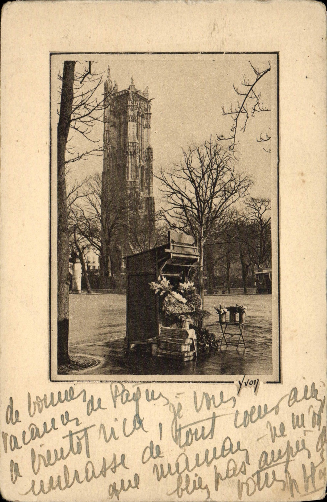 CPA Paris En Flanant Tour St Jacques 