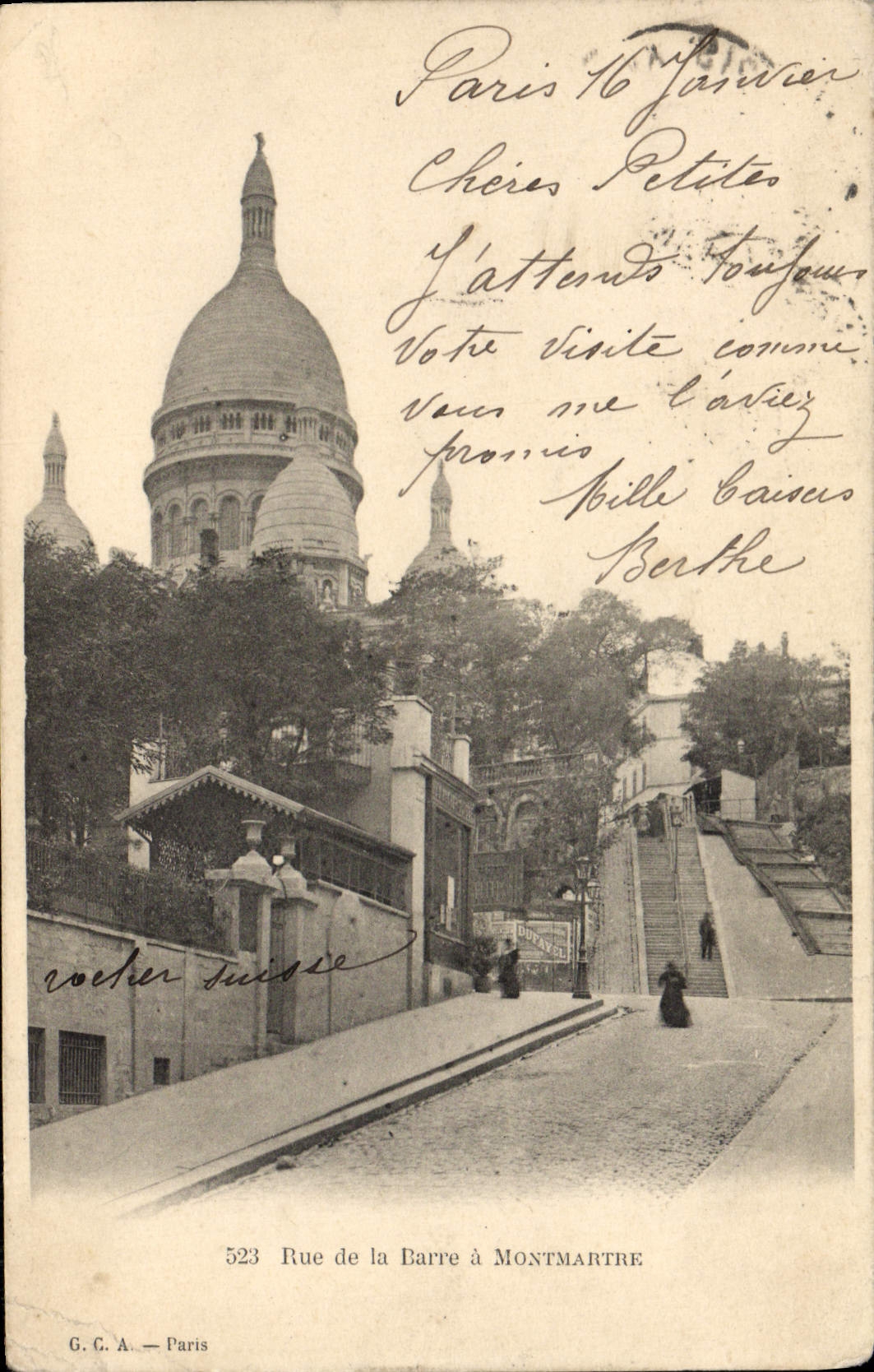 CPA Paris Rue de la Barre a Montmartre 