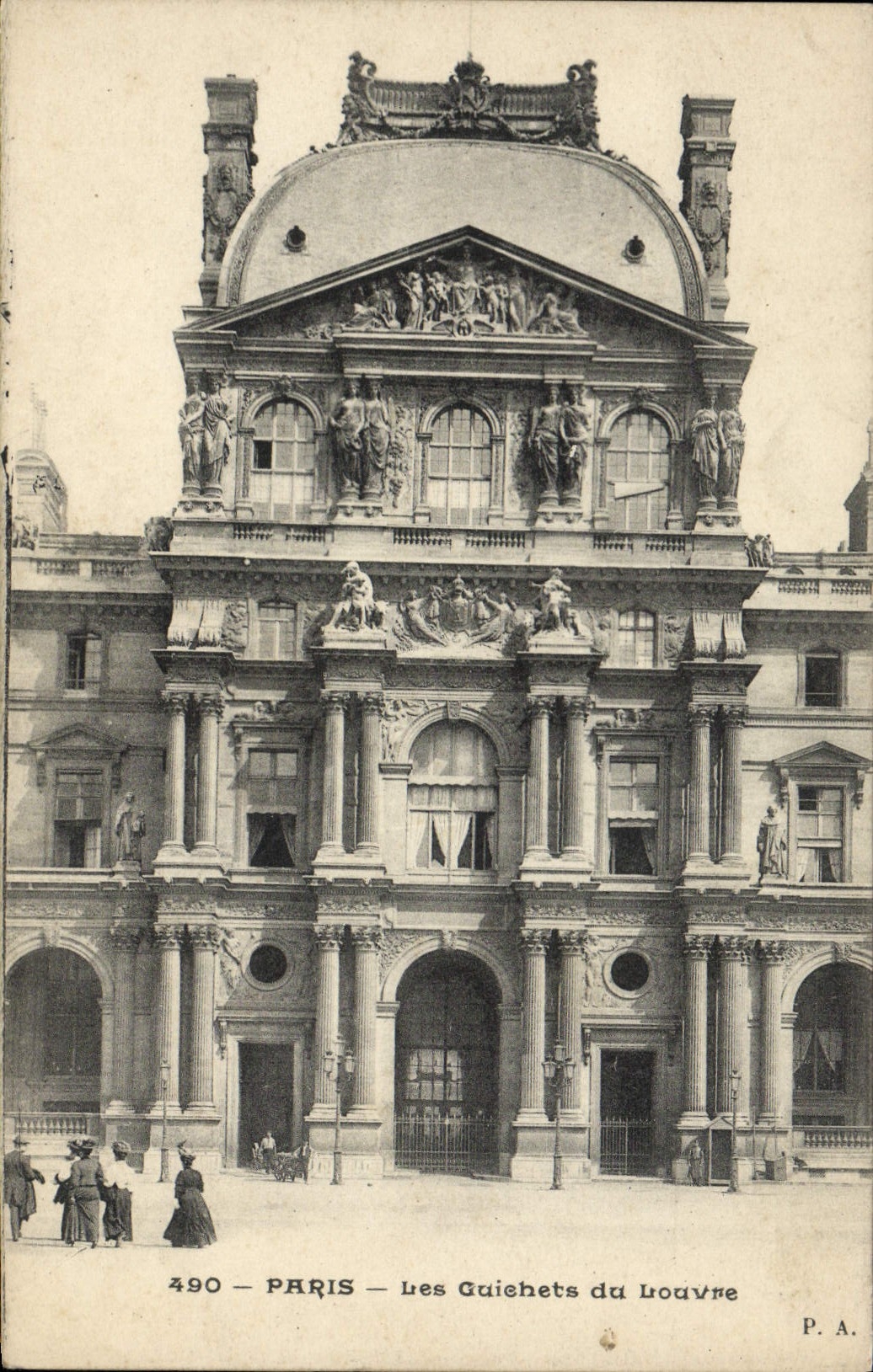 Contadores de París de la POSTAL de la VENDIMIA de la lumbrera