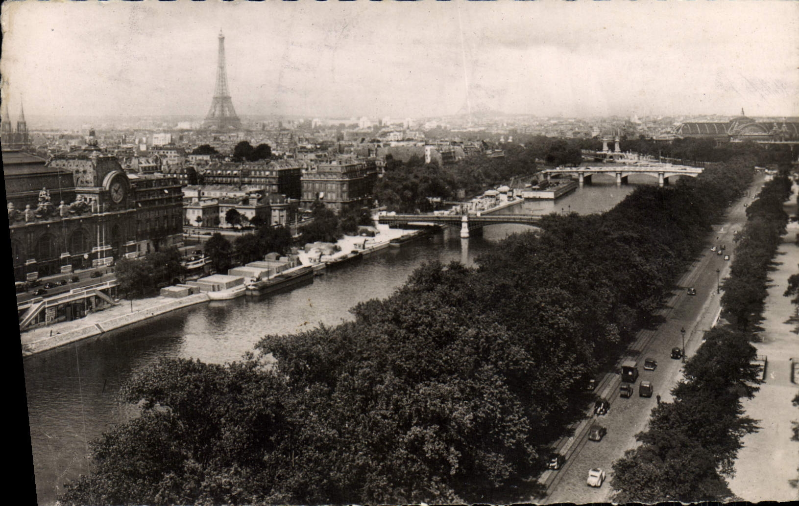 POSTAL MODERNA París el valle del Seine hacia la torre Eiffel