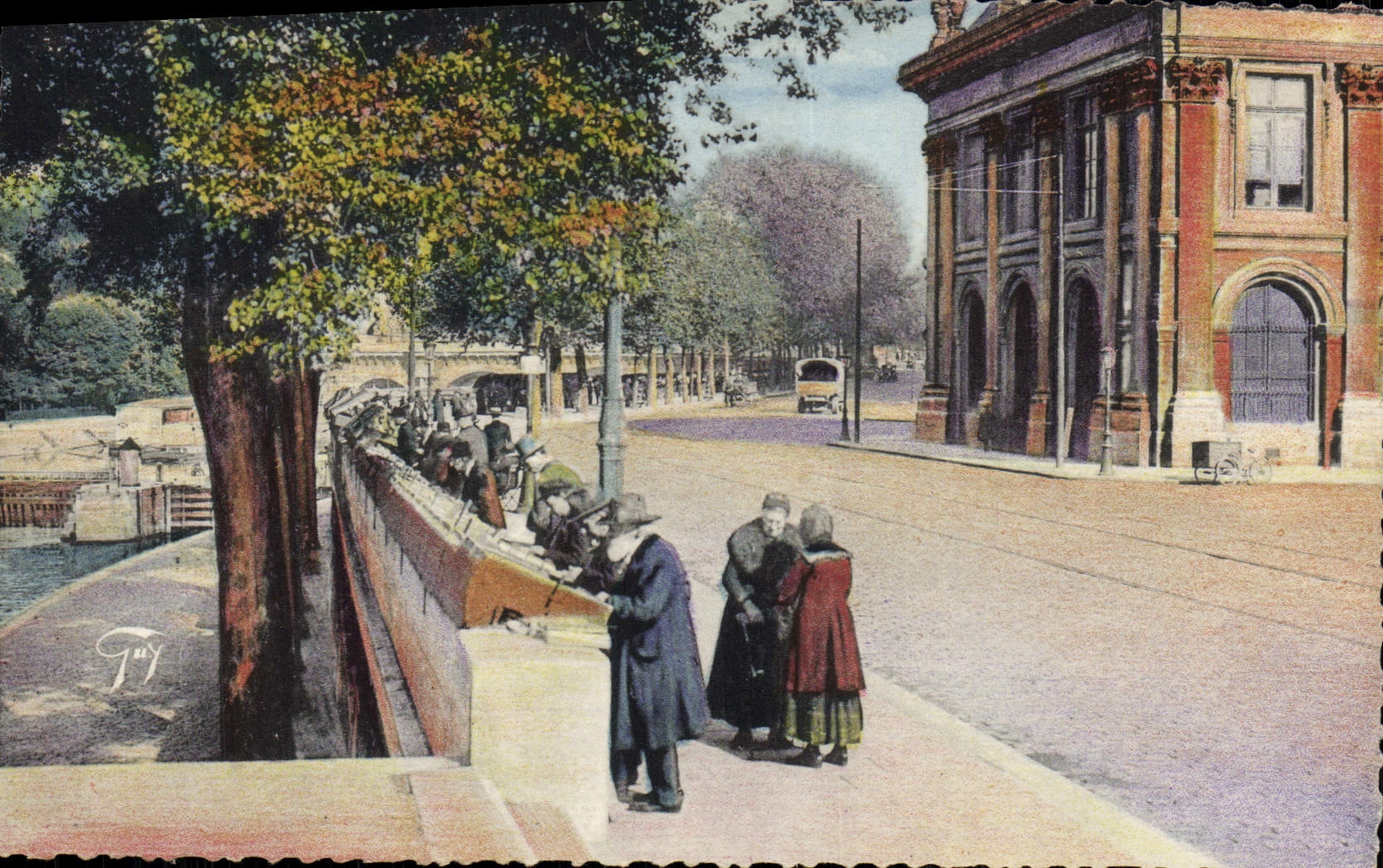 VINTAGE POSTCARD Paris quays of Paris