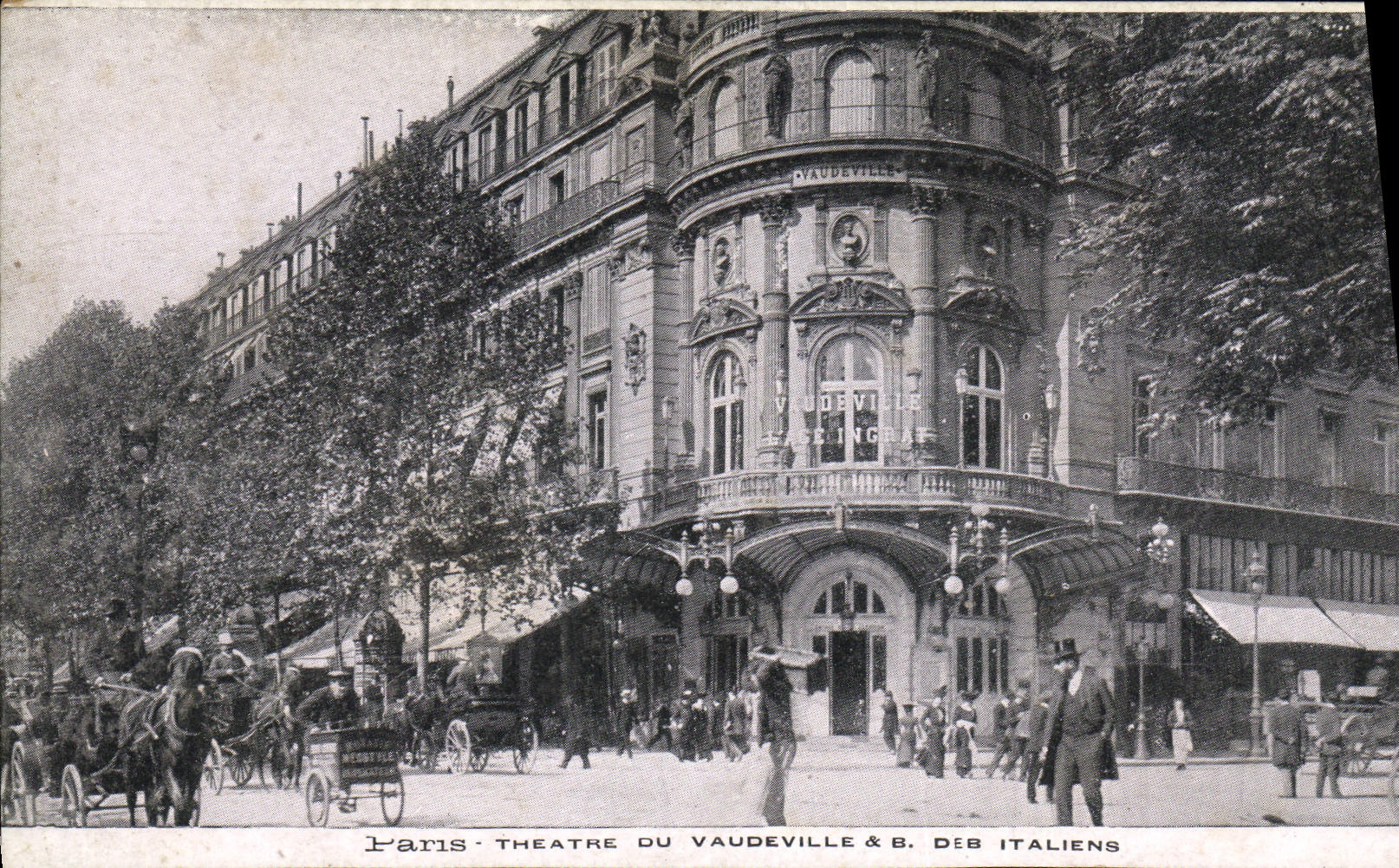 VINTAGE POSTCARD Paris Theater of the Light comedy B deb. Italian