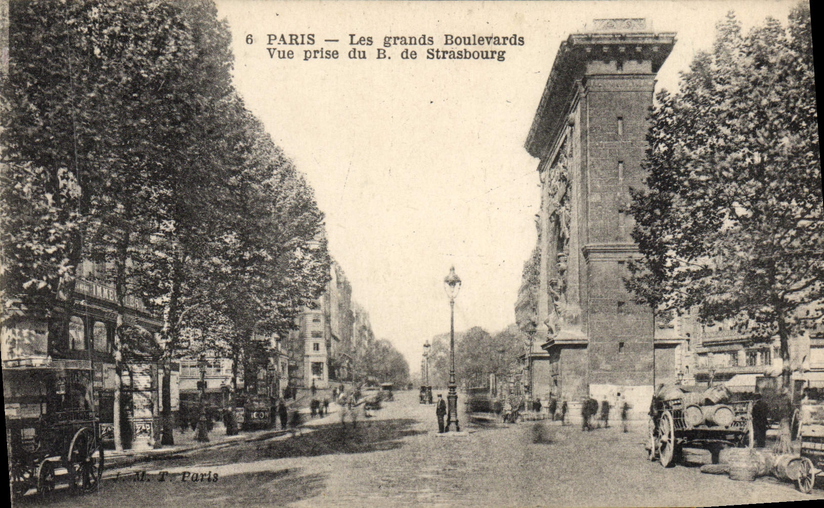VINTAGE POSTCARD Paris Grand boulevards Seen from of the data base of Strasbourg