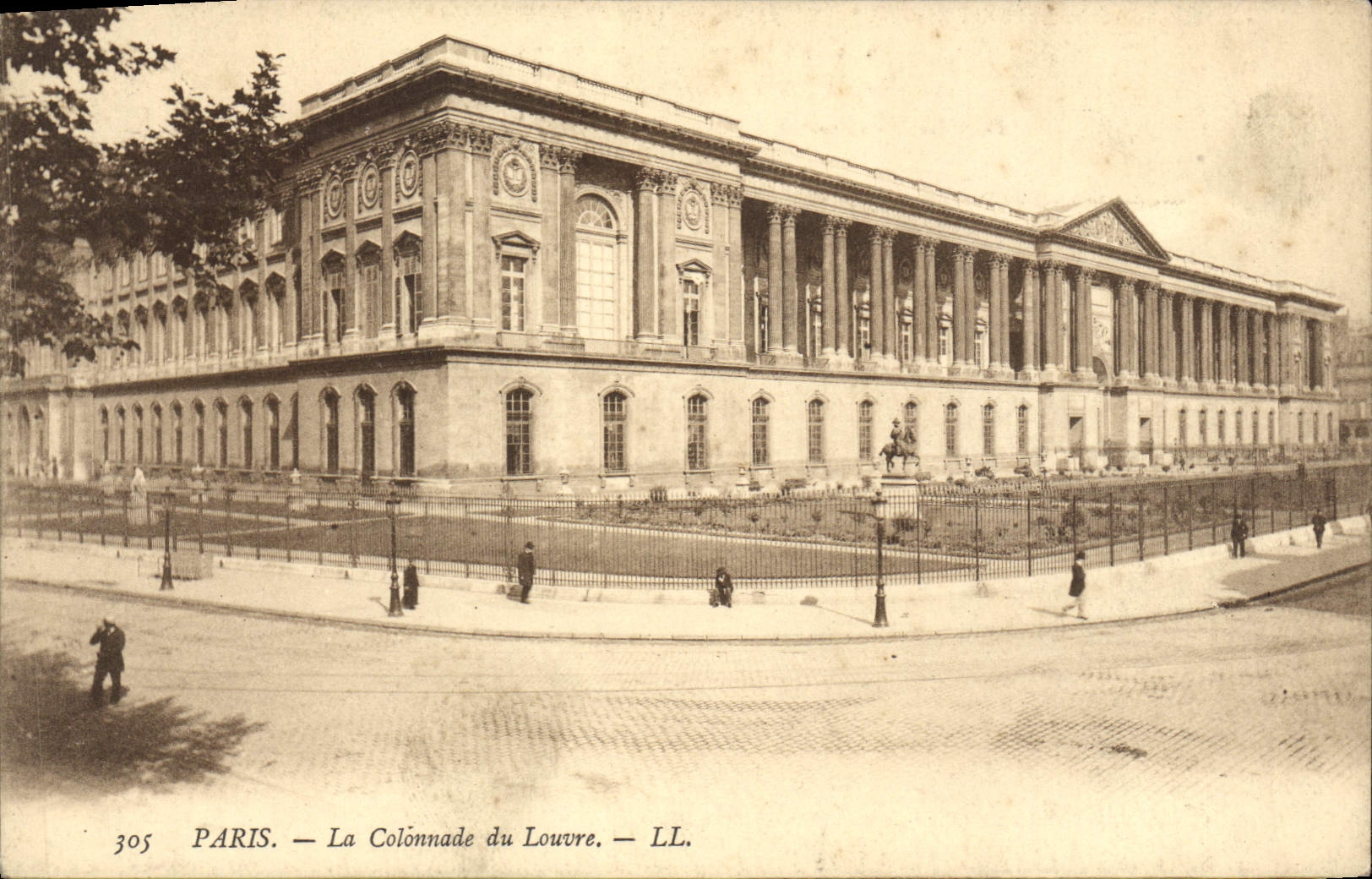 POSTAL París de la VENDIMIA la columnata de Loure
