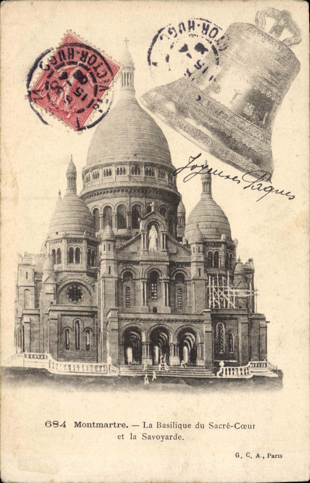 CPA Montmartre La Basiique du Sacre Coeur et la Savoyarde Cloche 