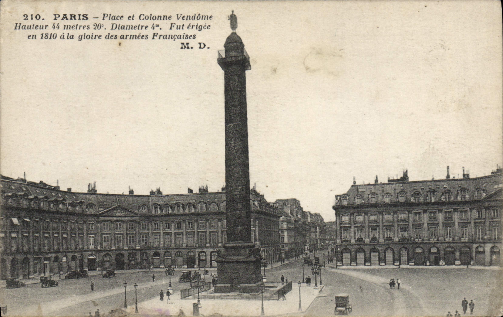 CPA Paris Place et Colonne Vendome
