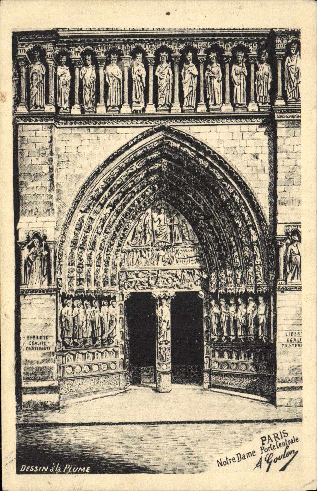 CPA Paris Notre Dame Porte cenbtrale