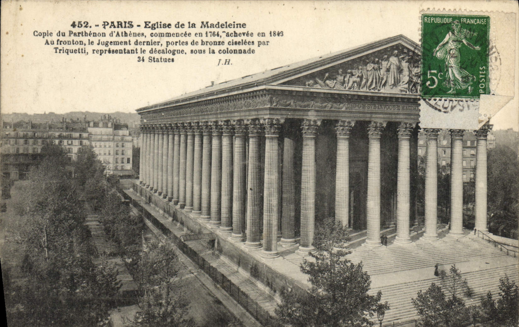 CPA Paris Eglise de la Madeleine 