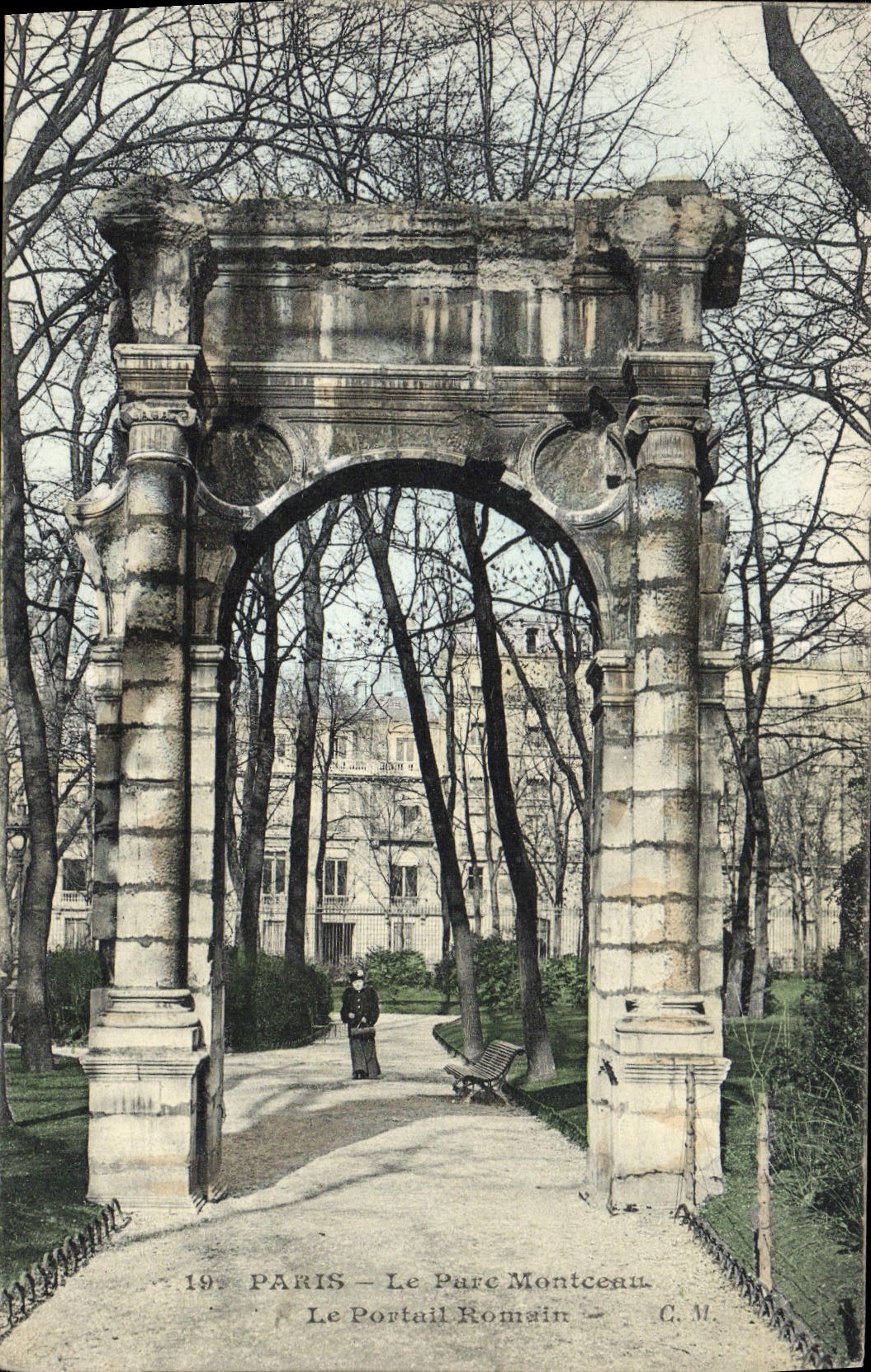 CPA Paris Le Parc Monceau Le portail romain 