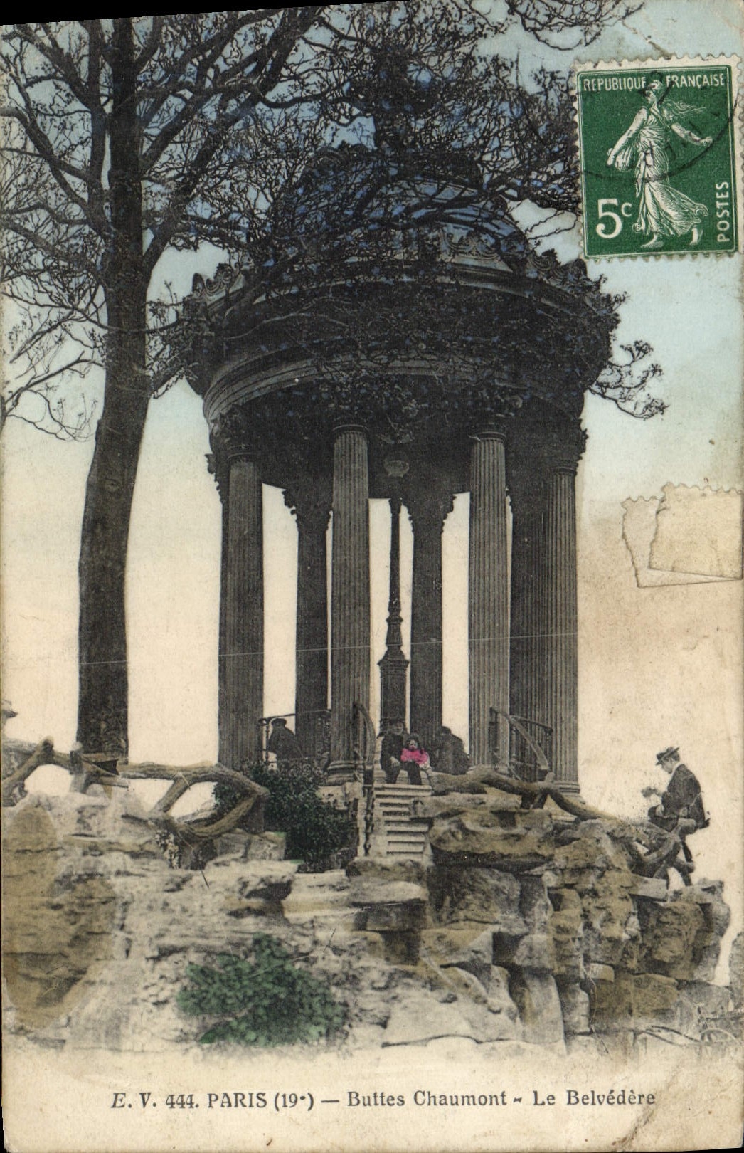 CPA Paris Buttes Chaumont Le Belvedere 