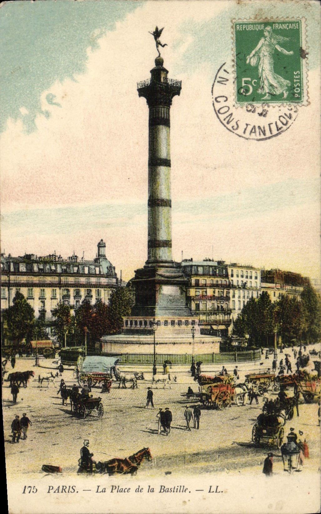 CPA Paris La Place De La Bastille