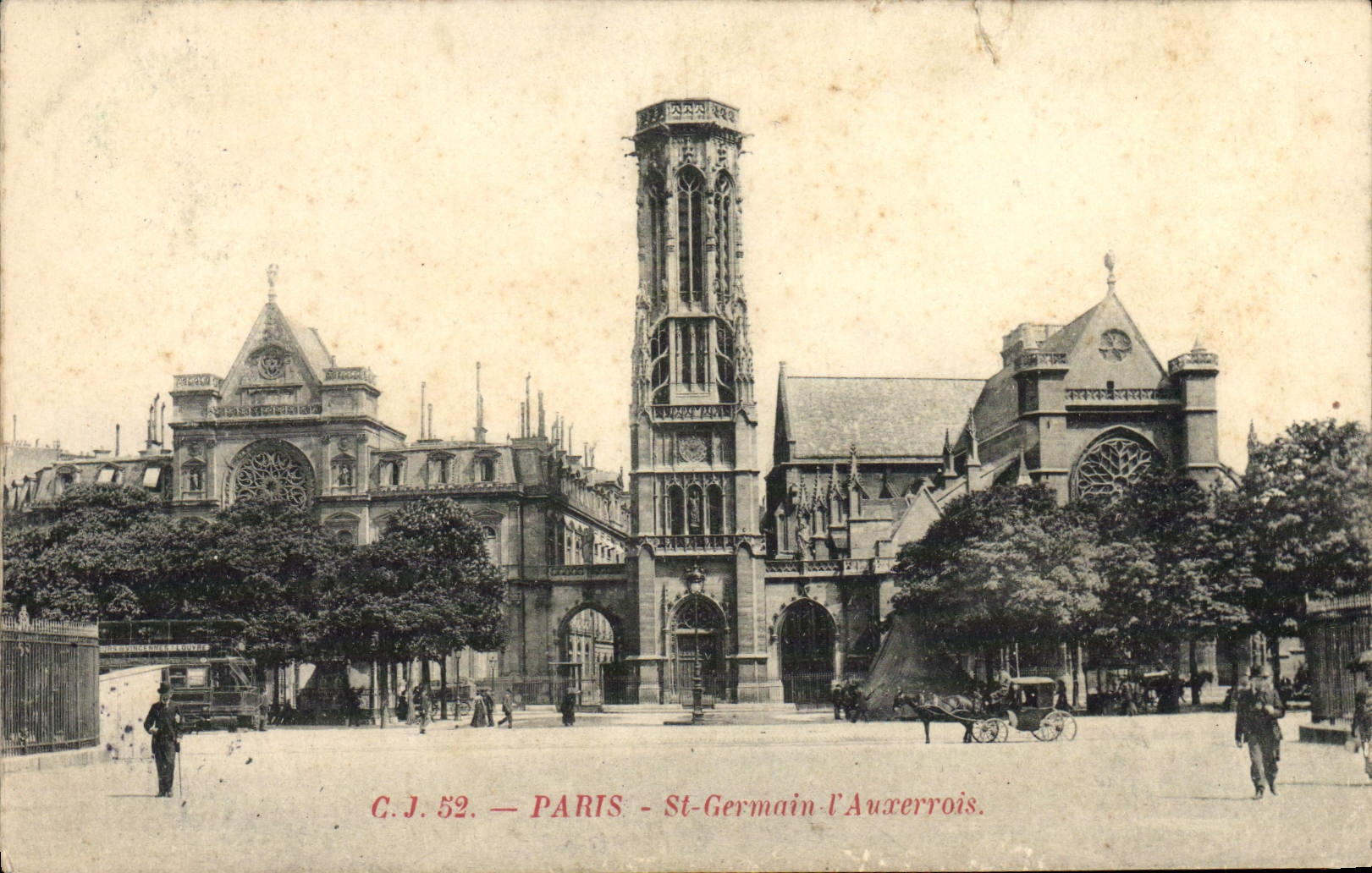 VINTAGE POSTCARD Paris German St I' Auxerrois