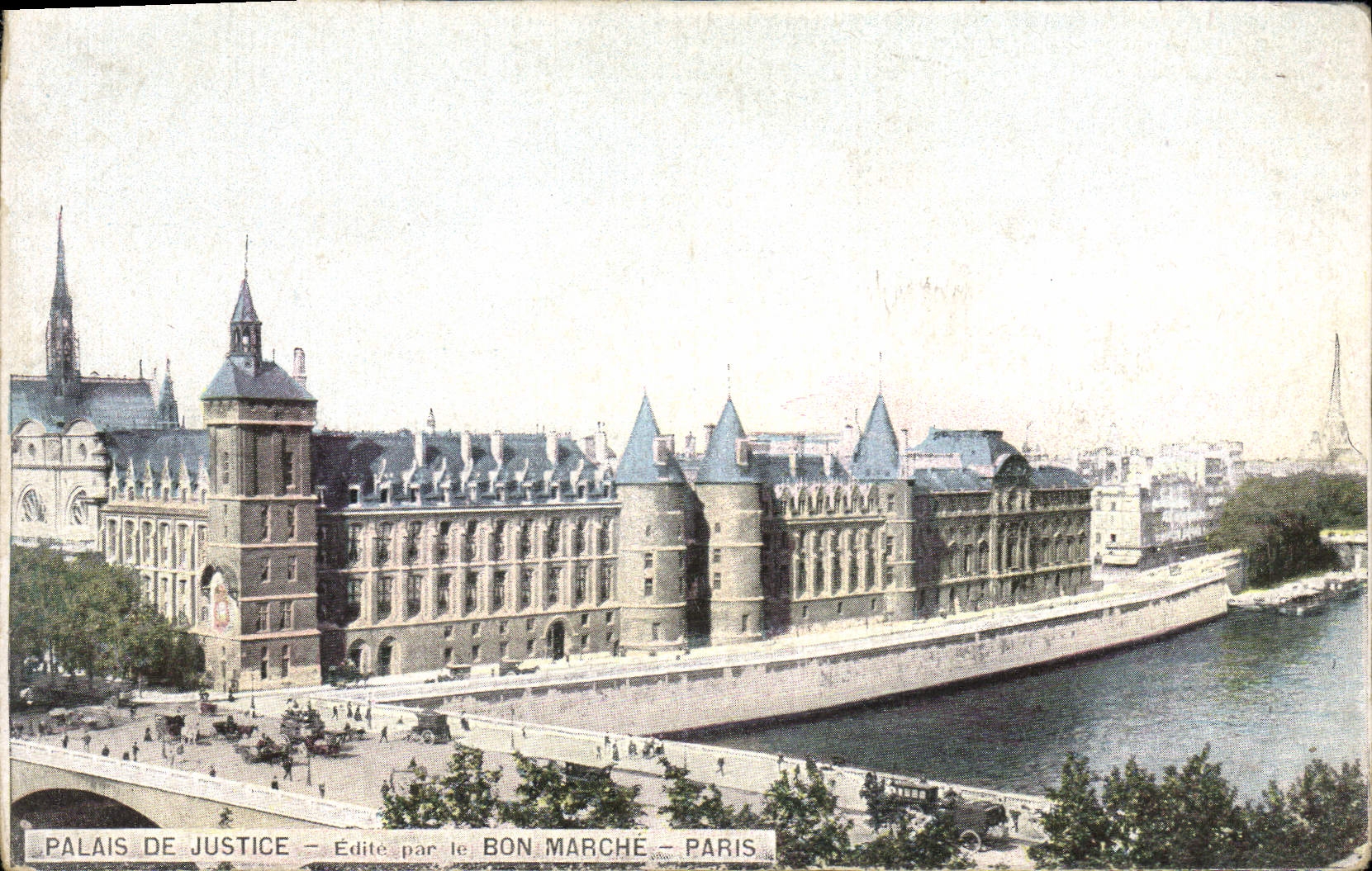 CPA Paris Palais De Justice Edite Bon Marche