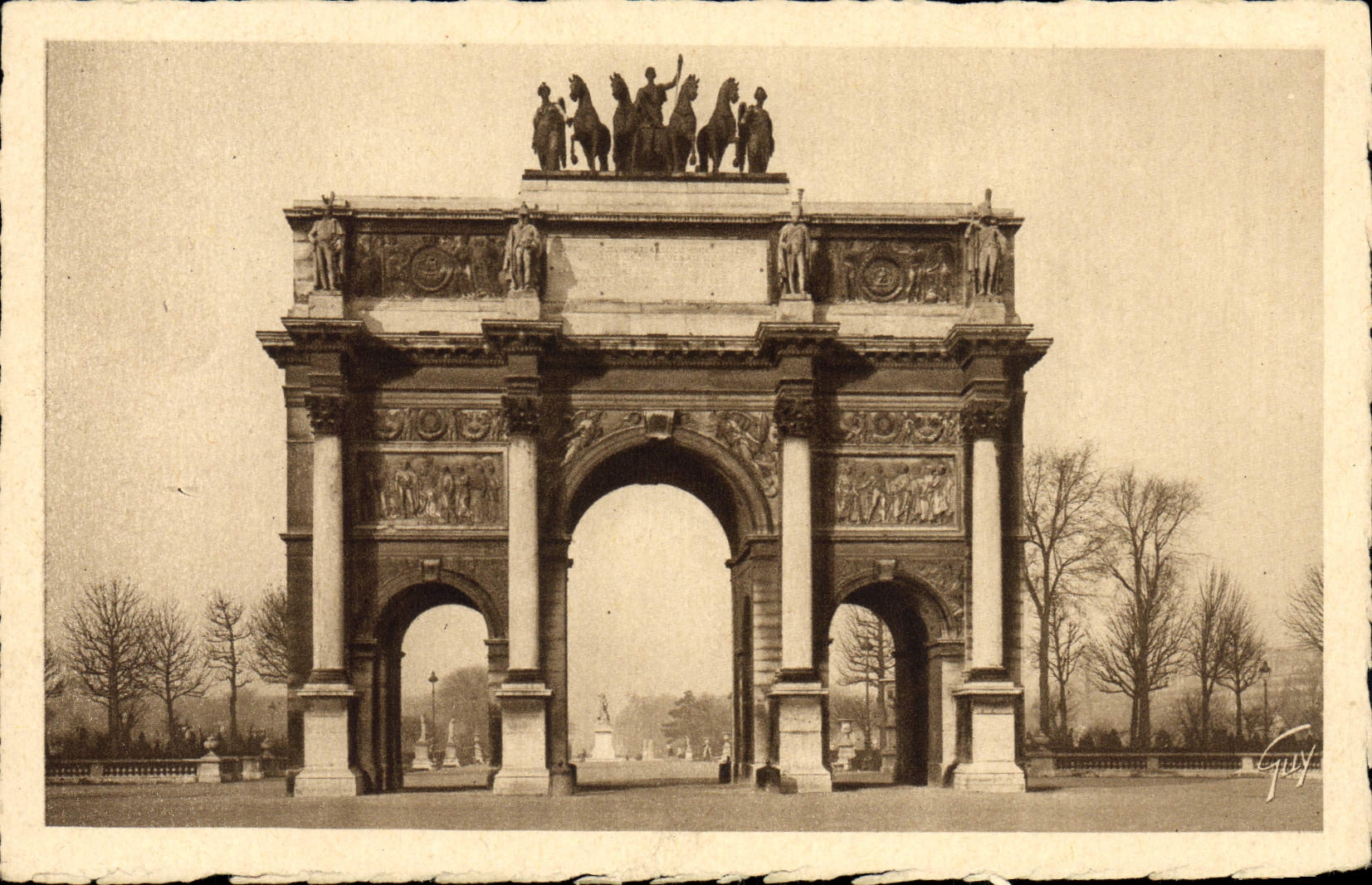 CPA Paris L'Arc De Triomphe Du Carrousel