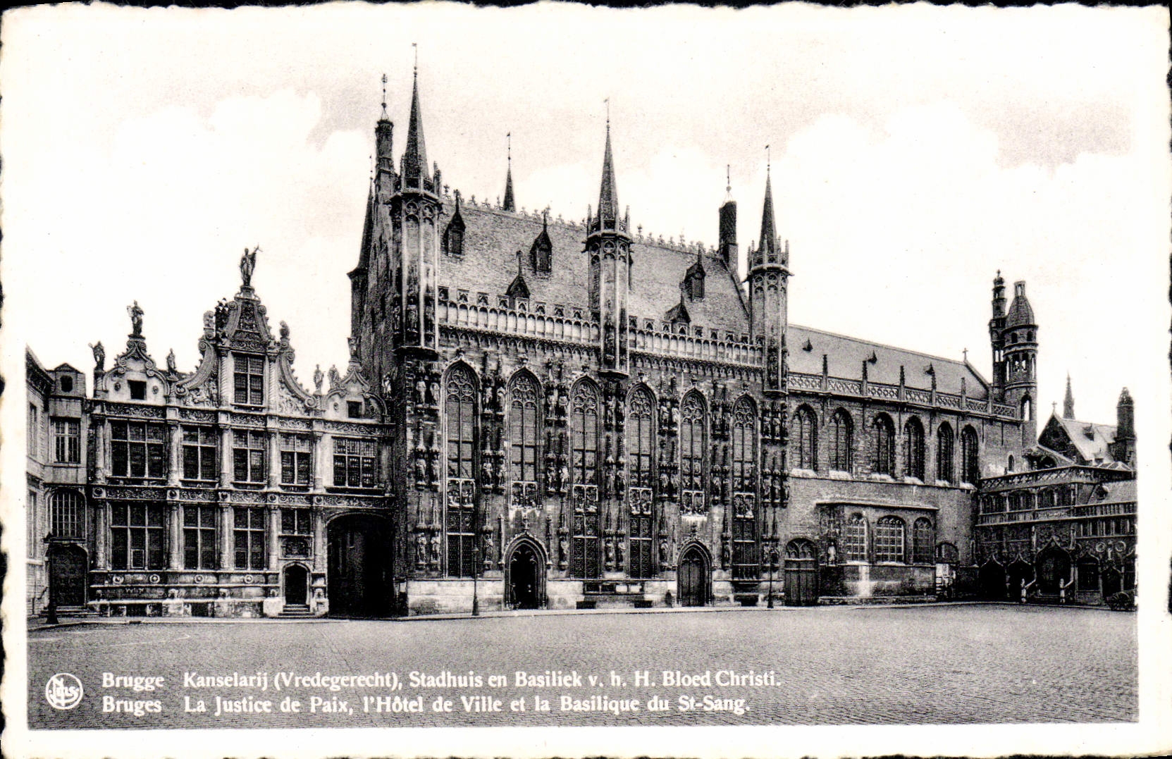 CPM Bruges La justice de paix L'hotel de ville et la basilique du St Sang