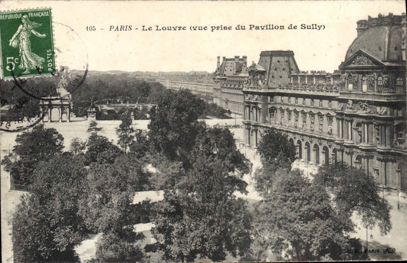 POSTAL París de la VENDIMIA que la lumbrera vista de la casa de Sully
