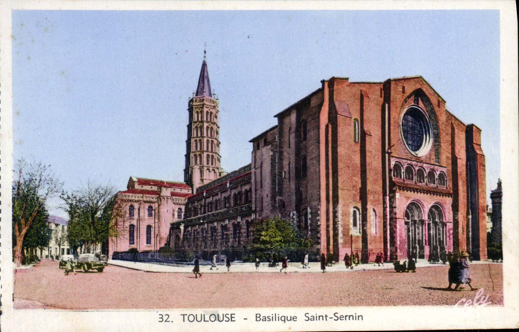 POSTAL MODERNA basílica Sernin de Toulouse Saint