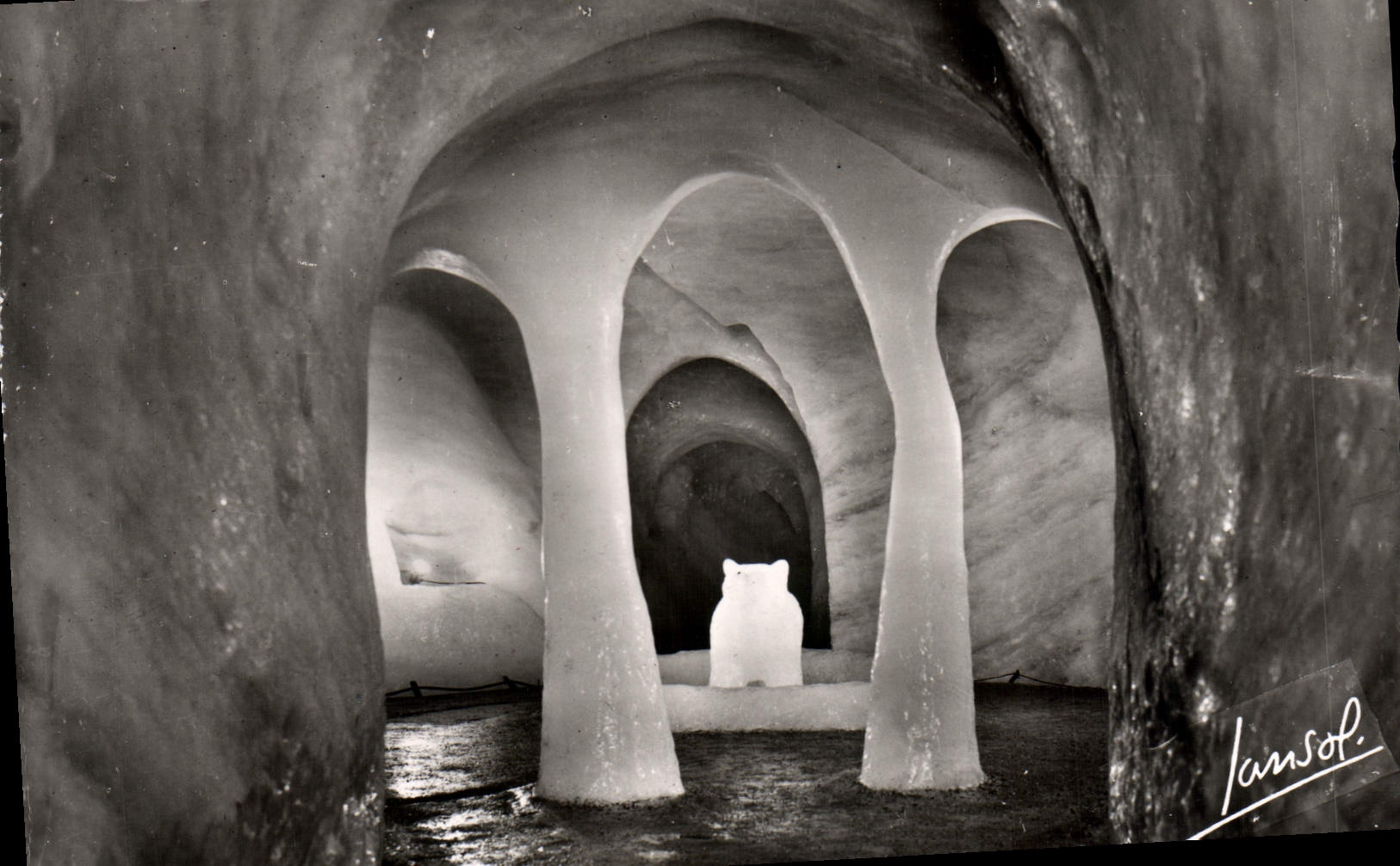 POSTAL MODERNA Chamonix Montenvers tiene la cueva del mar del hielo el gardin del oso de la cueva