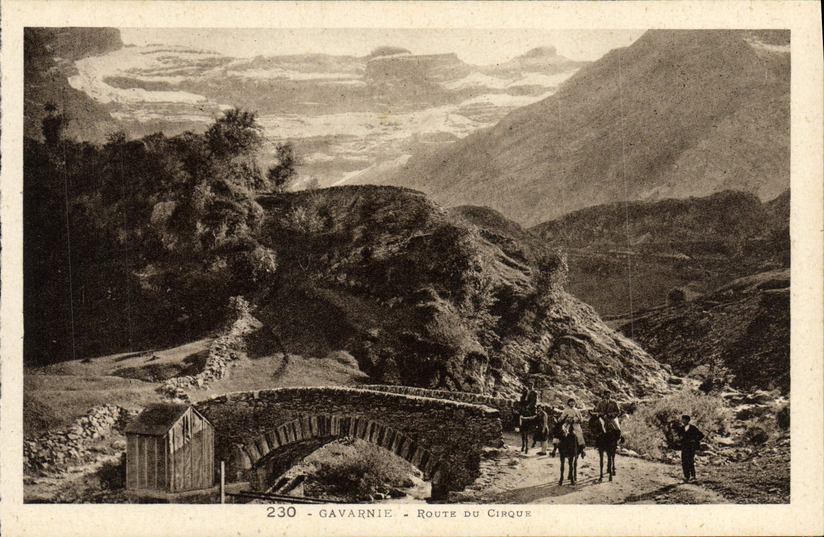 VINTAGE POSTCARD Gavarnie Road Of the Circus Ass Mule