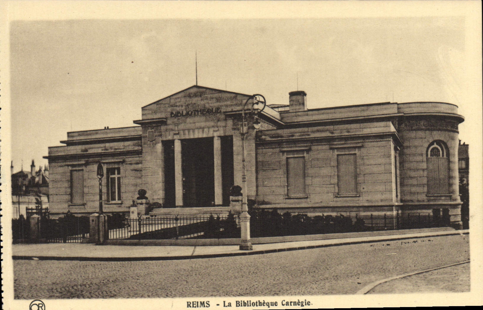 CPA Reims La Bibliotheque Carnegie